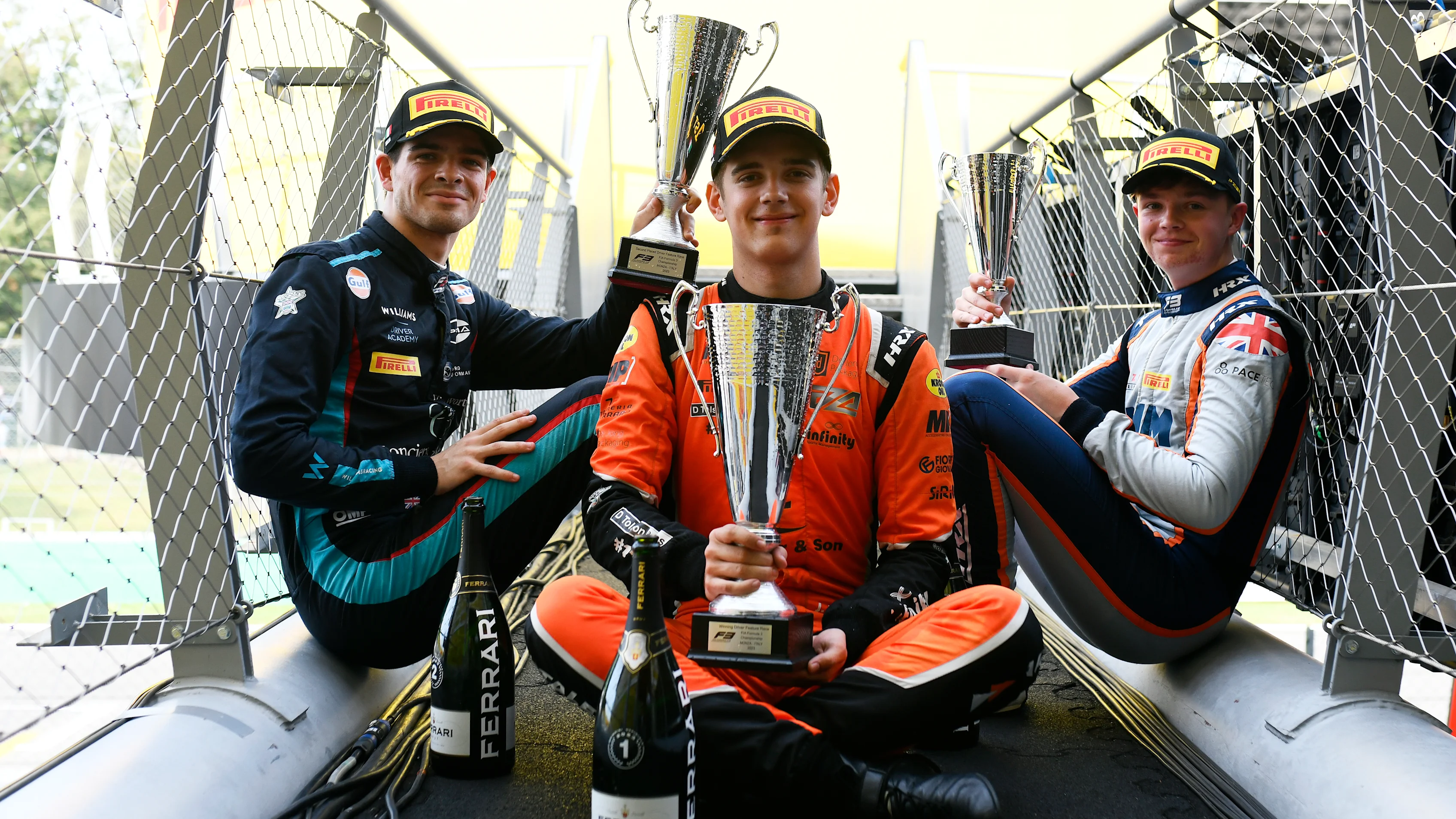 MONZA, ITALY - SEPTEMBER 03: Race winner Jonny Edgar of Great Britain and MP Motorsport (C), Second