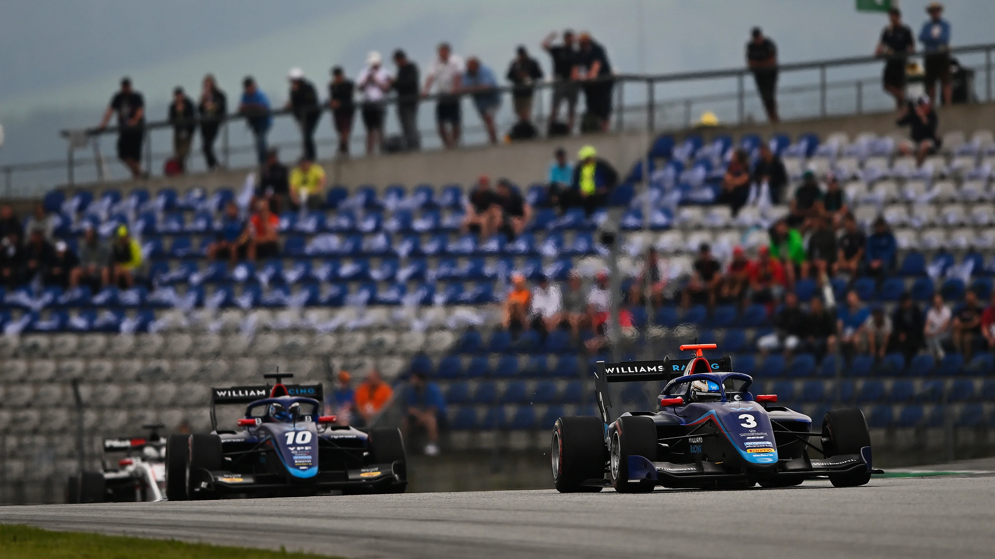 SPIELBERG, AUSTRIA - JULY 02: Zak O'Sullivan of Great Britain and PREMA Racing (3) leads Franco