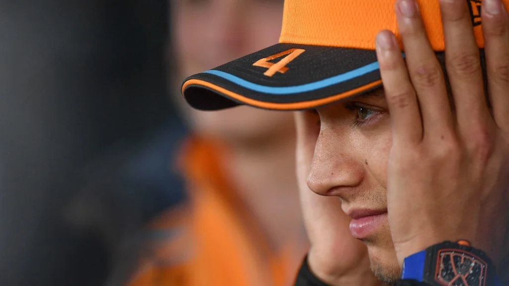 ZANDVOORT, NETHERLANDS - AUGUST 27: Lando Norris of Great Britain and McLaren prepares for the race