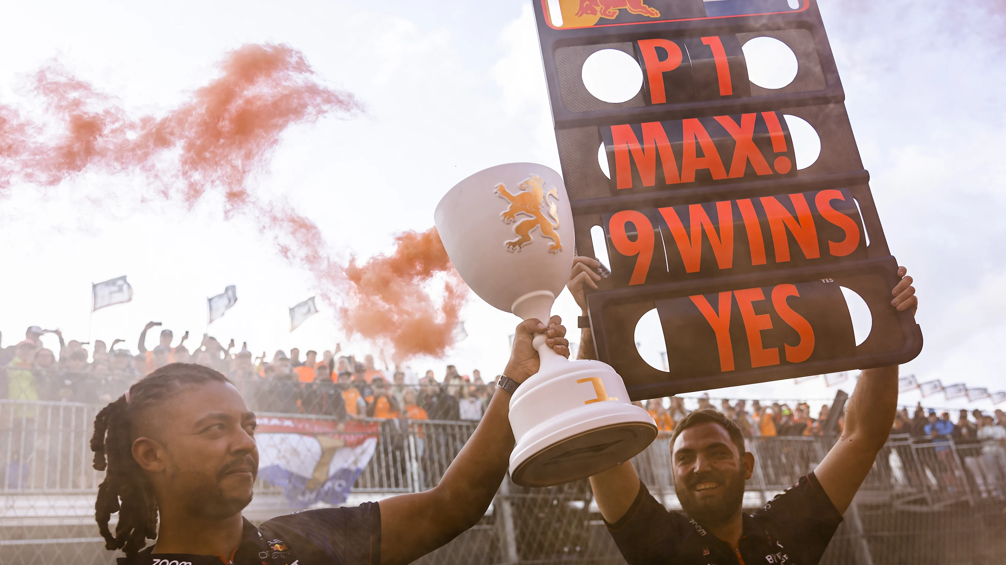 ZANDVOORT, NETHERLANDS - AUGUST 27: Race winner Max Verstappen of the Netherlands and Oracle Red