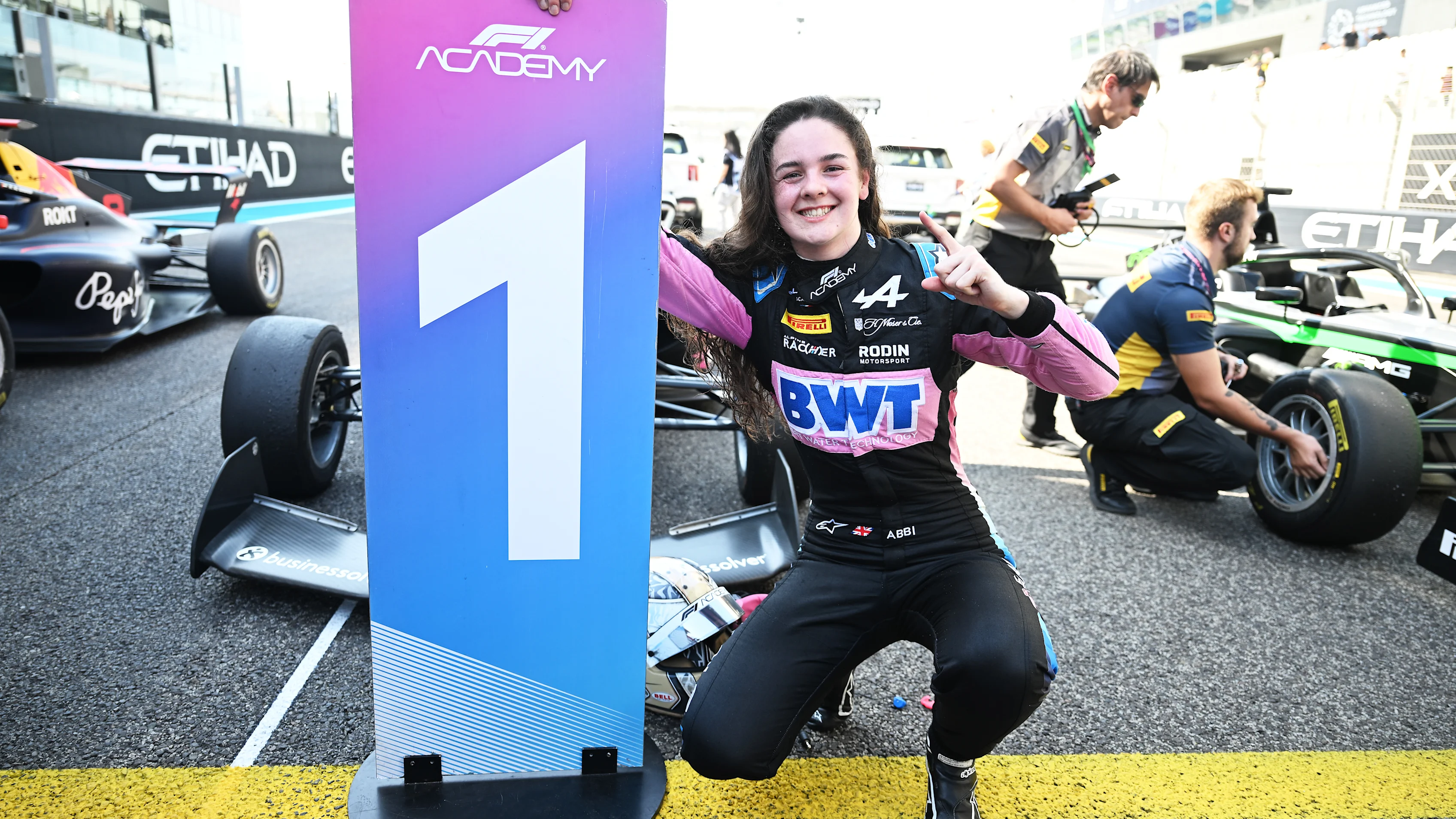 ABU DHABI, UNITED ARAB EMIRATES - DECEMBER 07: Race winner Abbi Pulling of Great Britain and Rodin