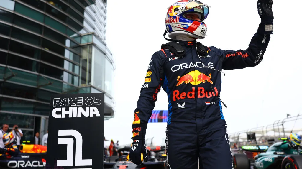 SHANGHAI, CHINA - APRIL 20: Pole position qualifier Max Verstappen of the Netherlands and Oracle