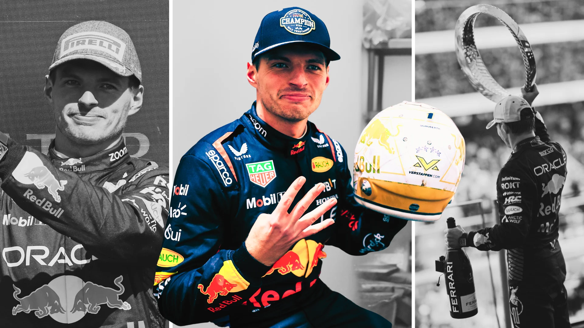 LAS VEGAS, NEVADA - NOVEMBER 23: 2024 F1 World Drivers Champion Max Verstappen of the Netherlands
