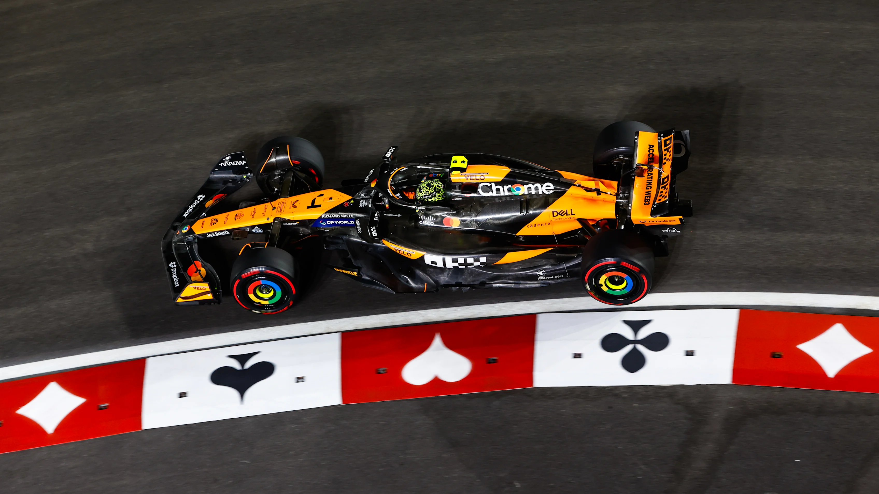 STREETS OF LAS VEGAS, UNITED STATES OF AMERICA - NOVEMBER 21: Lando Norris, McLaren MCL38 during
