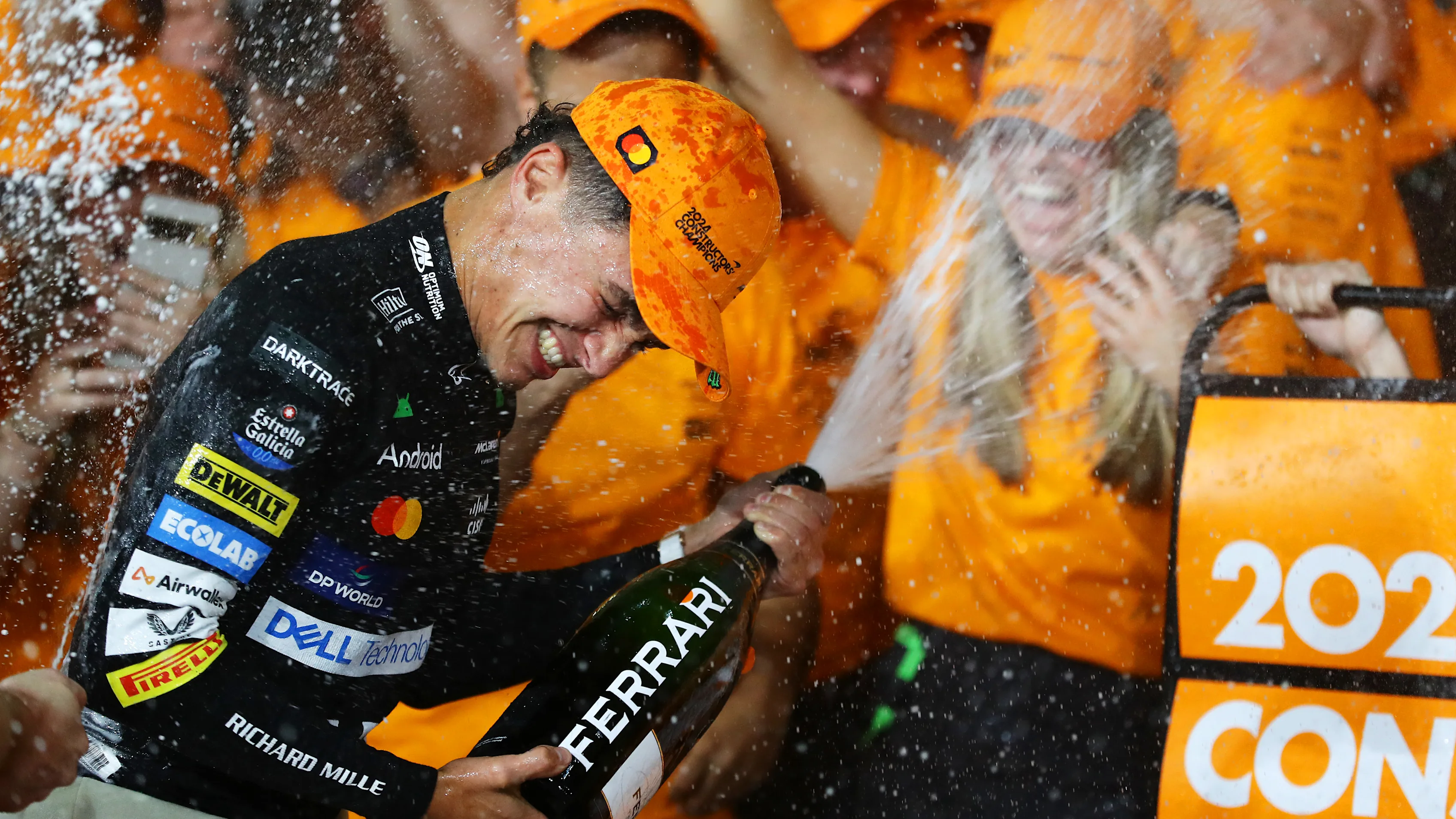 ABU DHABI, UNITED ARAB EMIRATES - DECEMBER 08: Race winner Lando Norris of Great Britain and