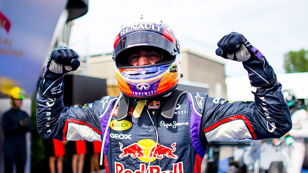MONTREAL, QC - JUNE 08:  Daniel Ricciardo of Australia and Infiniti Red Bull Racing celebrates