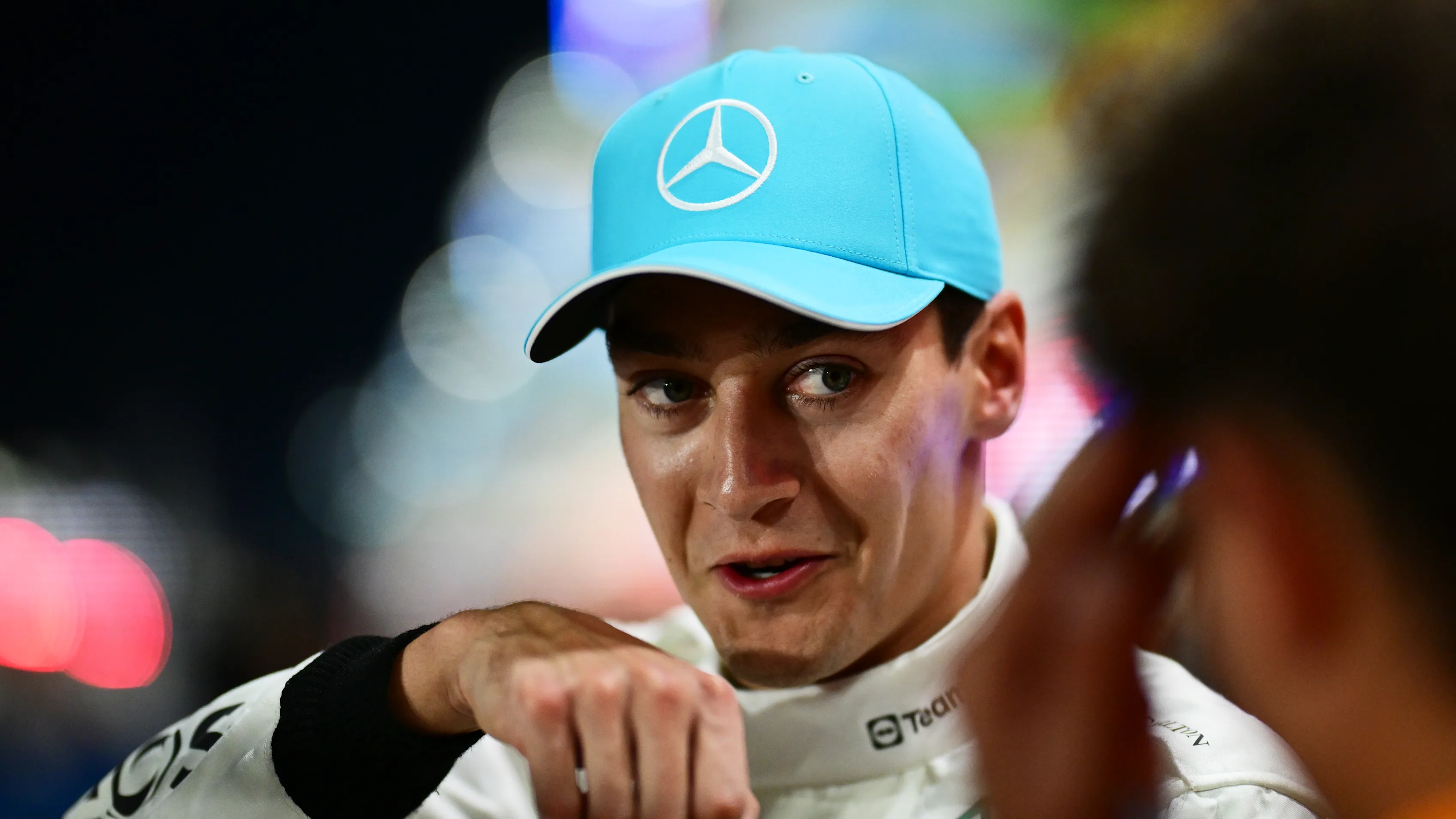 LUSAIL CITY, QATAR - NOVEMBER 30: Second placed qualifier George Russell of Great Britain and