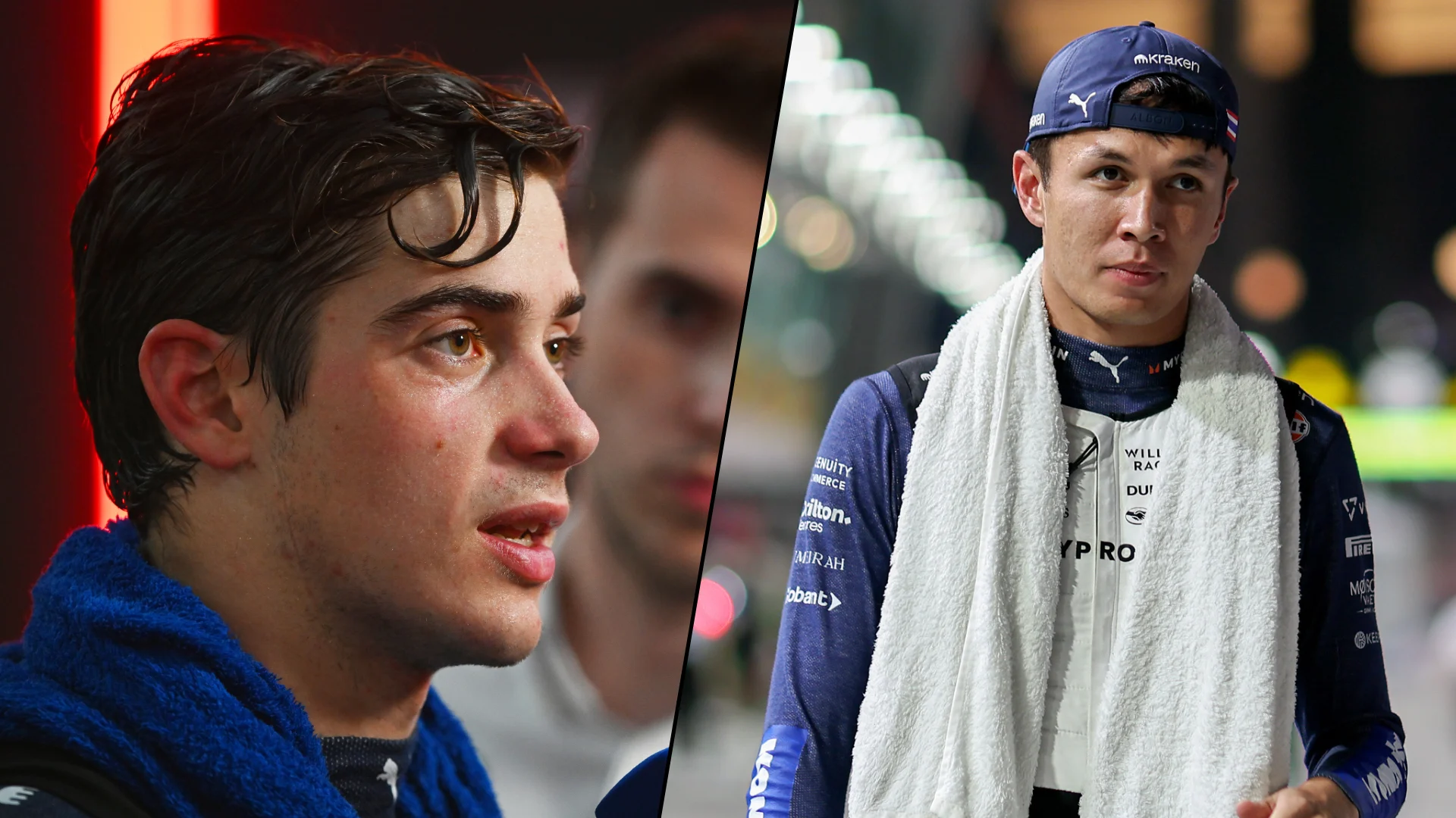 SINGAPORE, SINGAPORE - SEPTEMBER 21: 11th placed qualifier Alexander Albon of Thailand and Williams