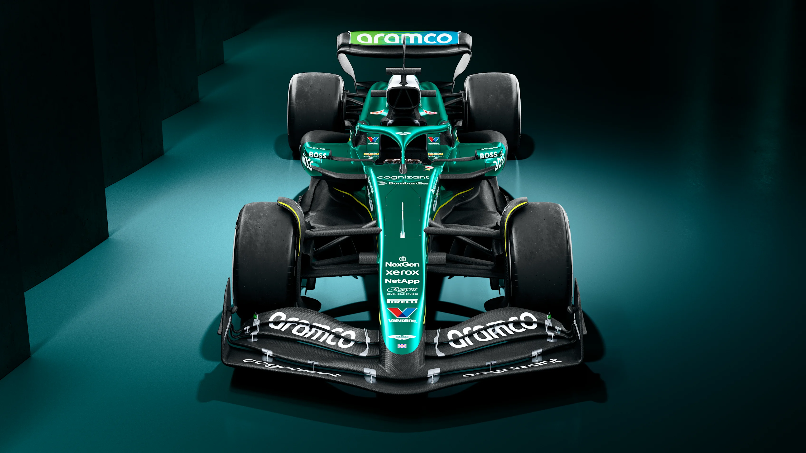 CGI static renders of the AMR25 reveal, Feb 23, 2025.