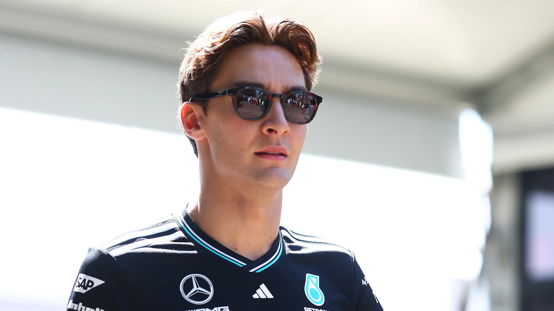 MELBOURNE, AUSTRALIA - MARCH 14: George Russell of Great Britain driving the (63) Mercedes AMG