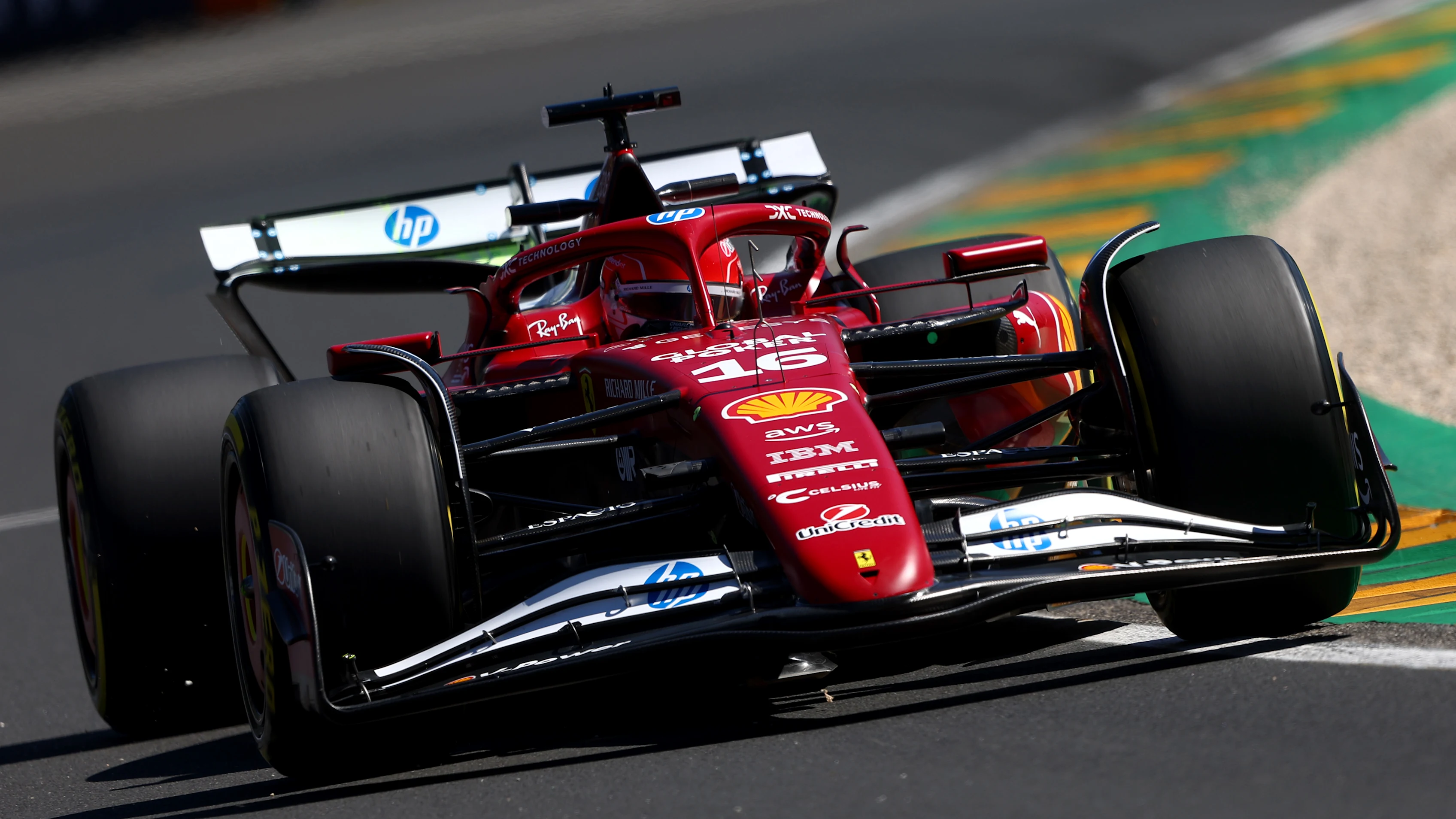 MELBOURNE, AUSTRALIA - MARCH 14: Charles Leclerc of Monaco driving the (16) Scuderia Ferrari SF-25