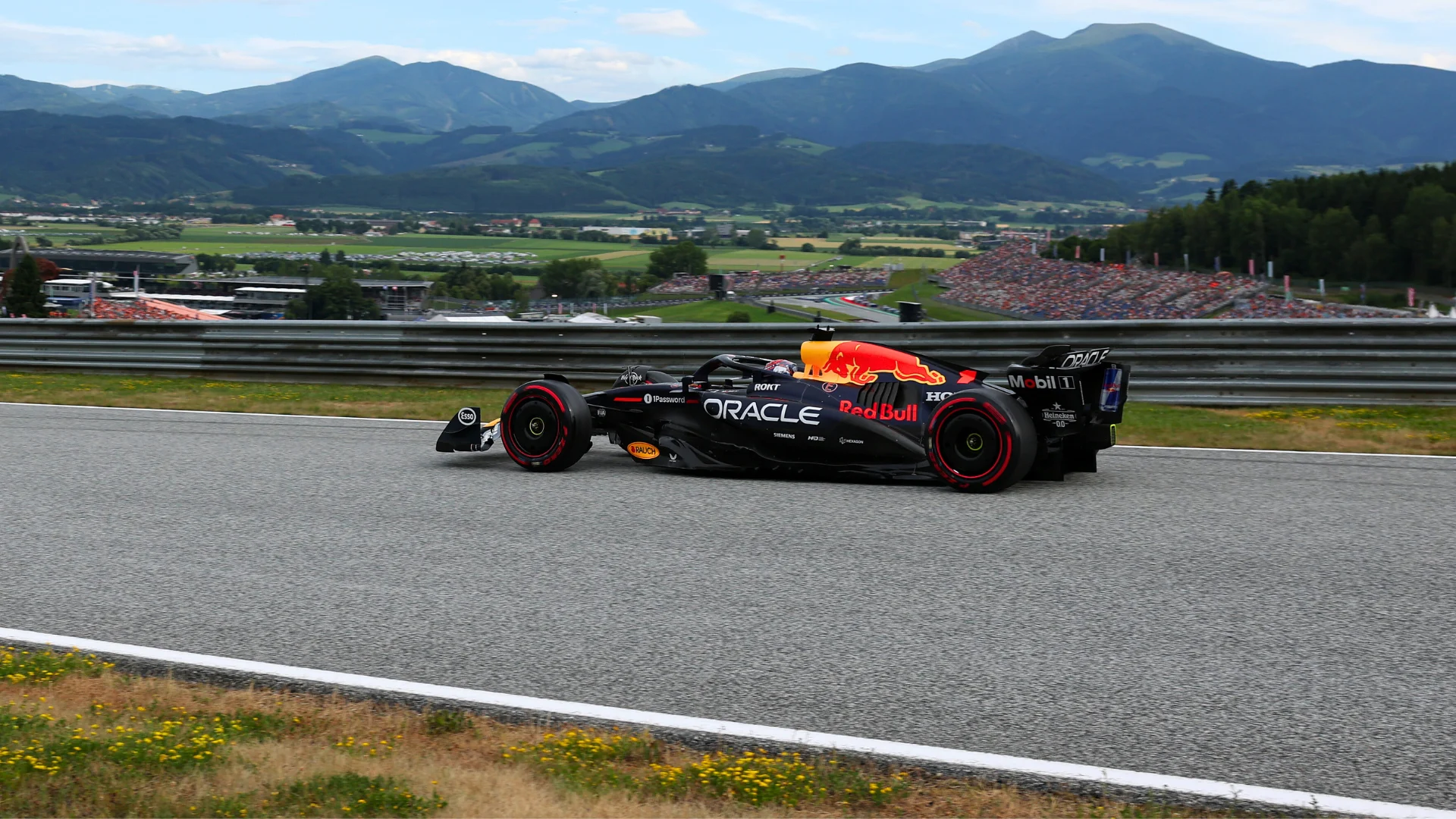 SPIELBERG, AUSTRIA - JUNE 29: Max Verstappen of the Netherlands driving the (1) Oracle Red Bull