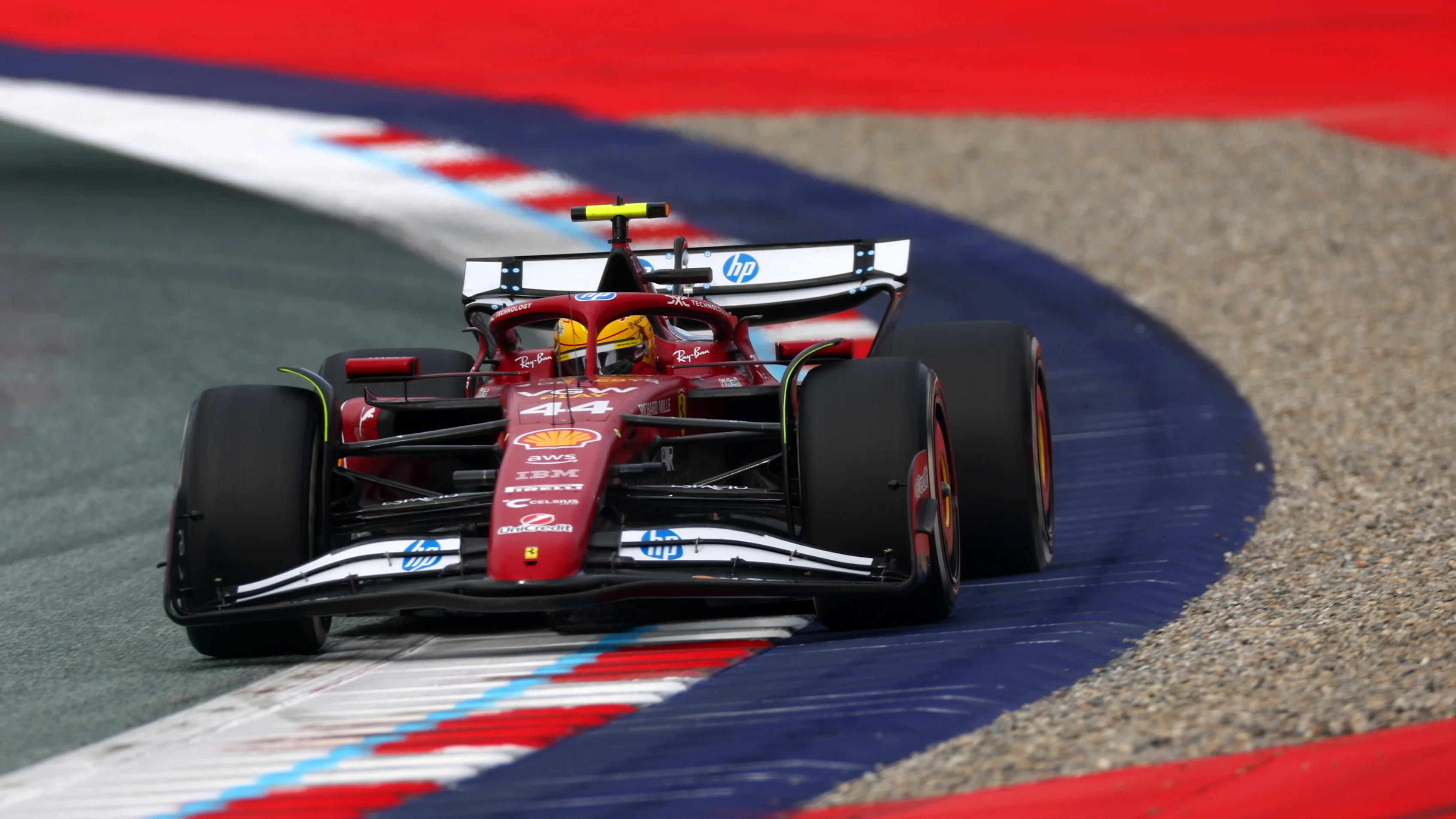 SPIELBERG, AUSTRIA - JUNE 27: Lewis Hamilton of Great Britain driving the (44) Scuderia Ferrari