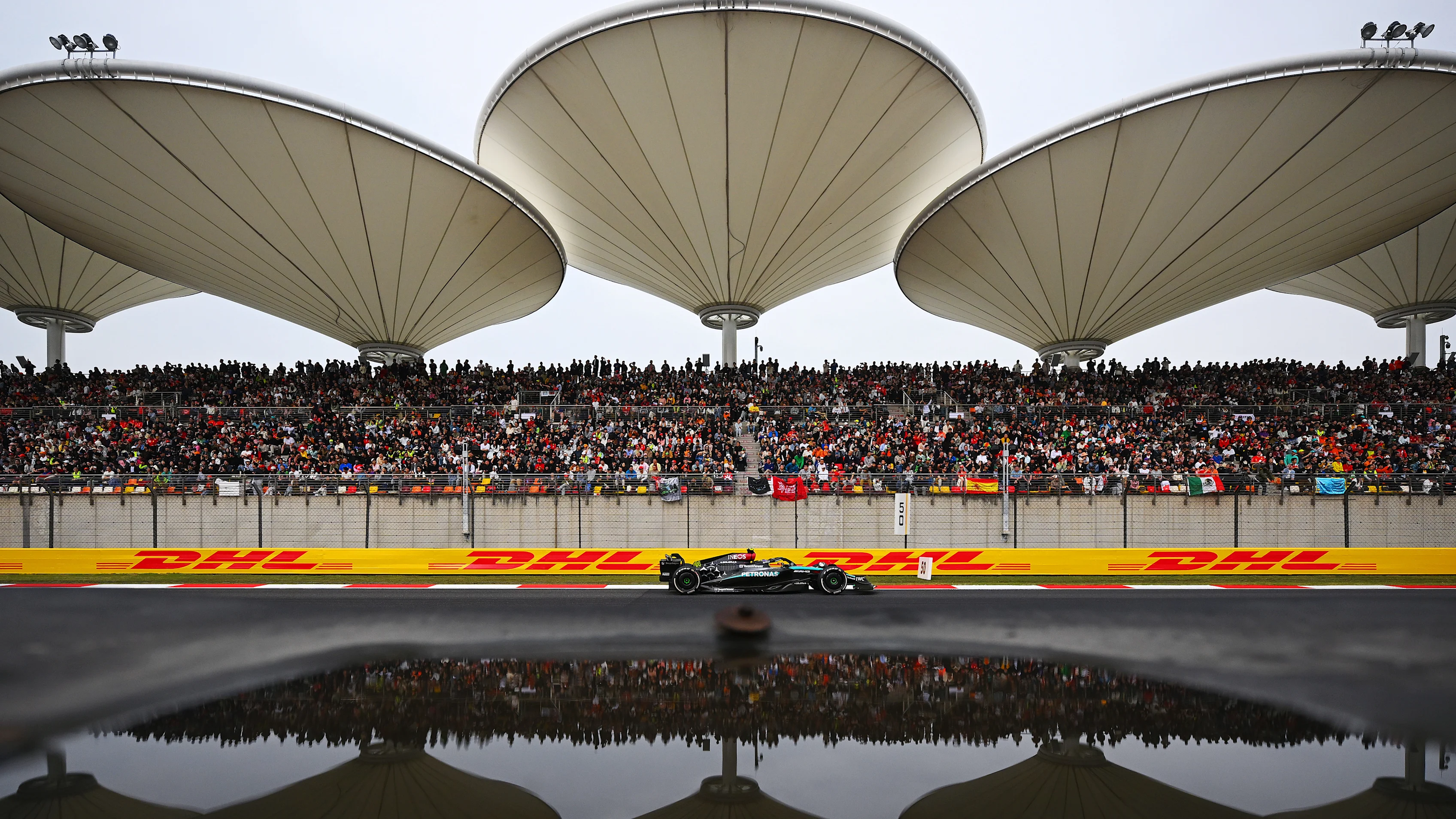 SHANGHAI, CHINA - APRIL 21: Lewis Hamilton of Great Britain driving the (44) Mercedes AMG Petronas