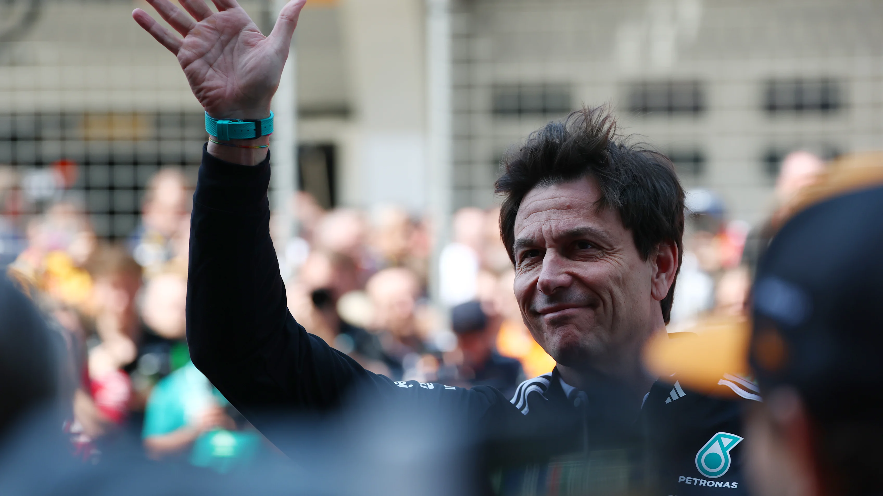 SHANGHAI, CHINA - MARCH 23: Toto Wolff, Executive Director of Mercedes AMG Petronas F1 Team waves