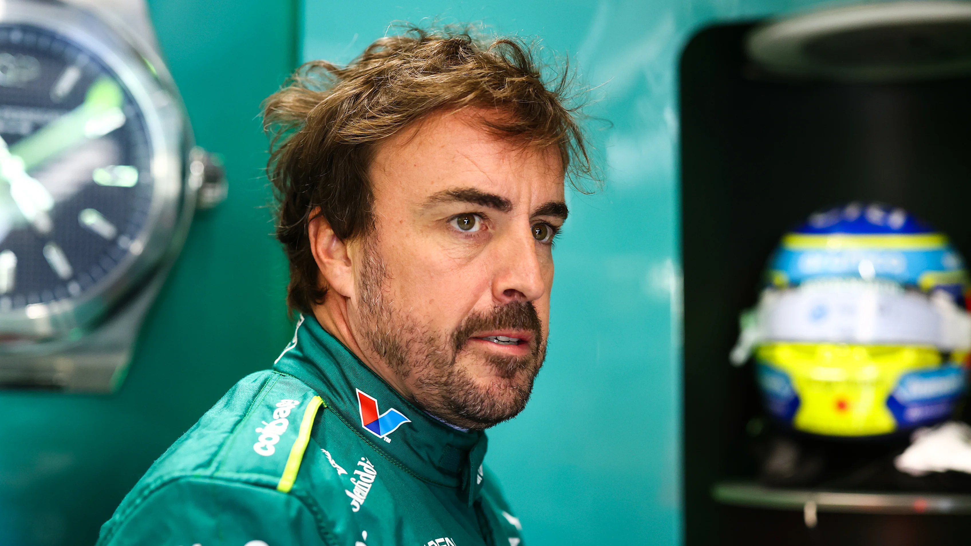 IMOLA, ITALY - MAY 17: Fifth placed qualifier Fernando Alonso of Spain and Aston Martin F1 Team in