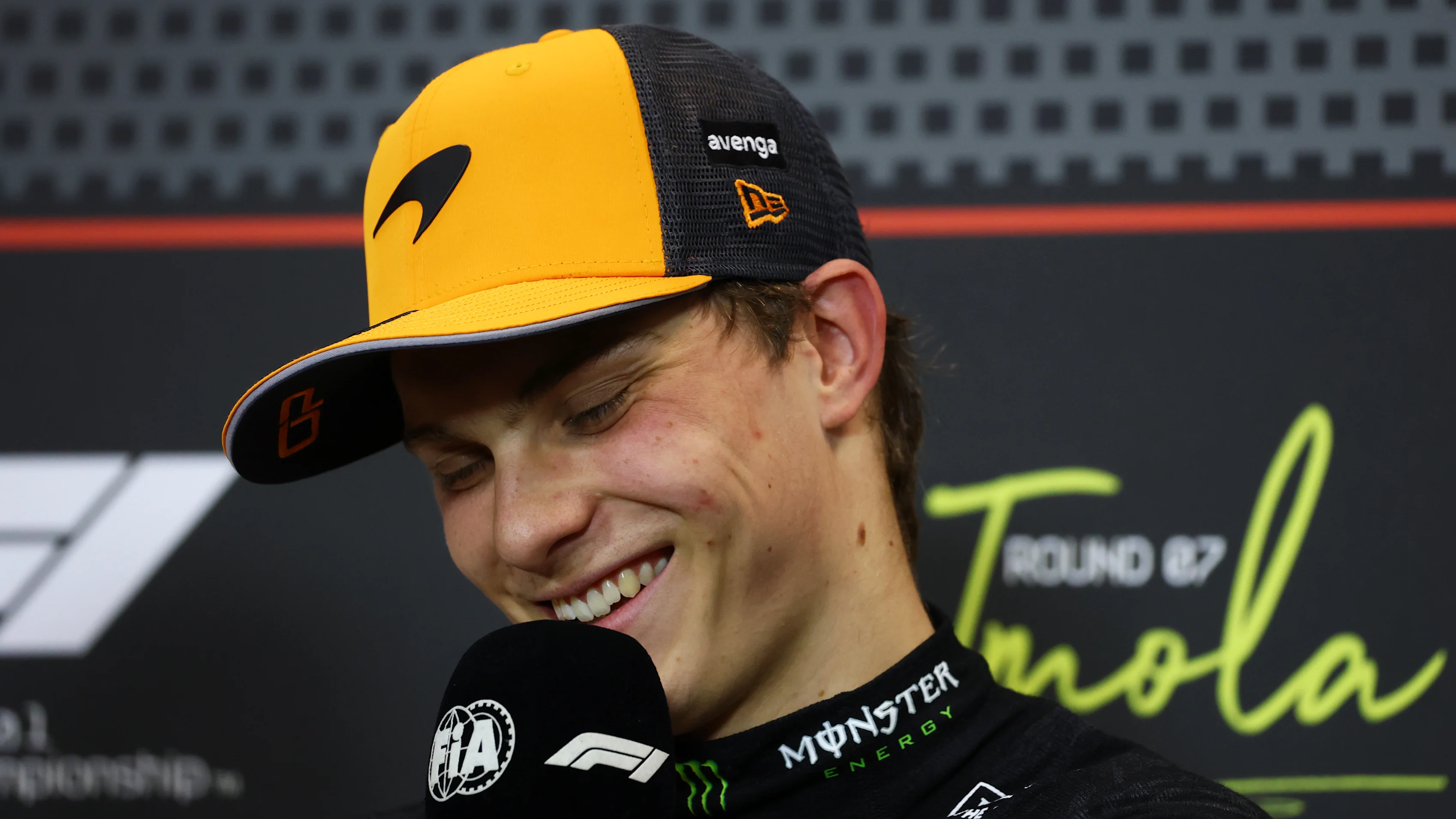 IMOLA, ITALY - MAY 17: Pole position qualifier Oscar Piastri of Australia and McLaren celebrates in