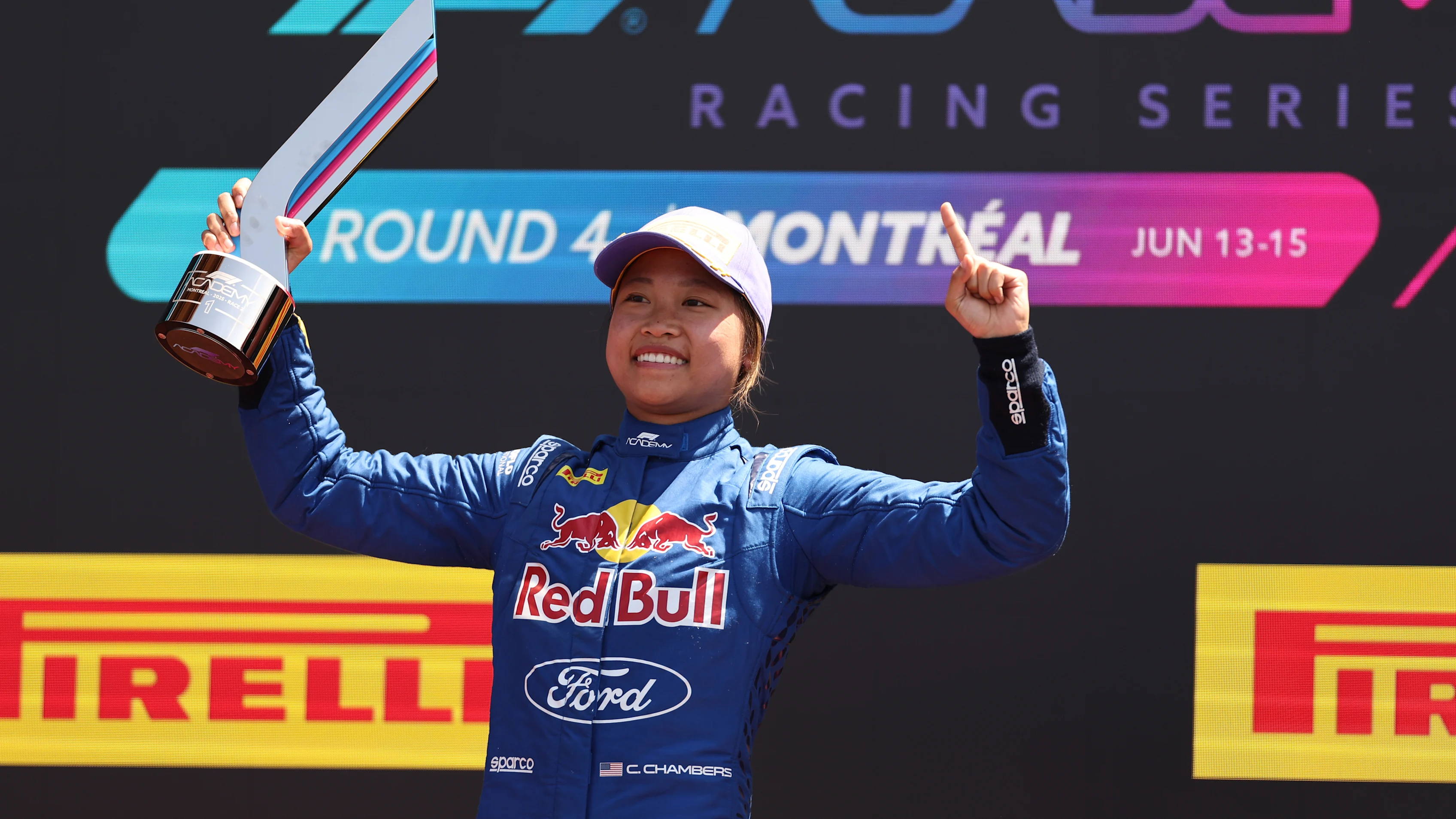 MONTREAL, QUEBEC - JUNE 15: Race winner Chloe Chambers of United States and Campos Racing (14)