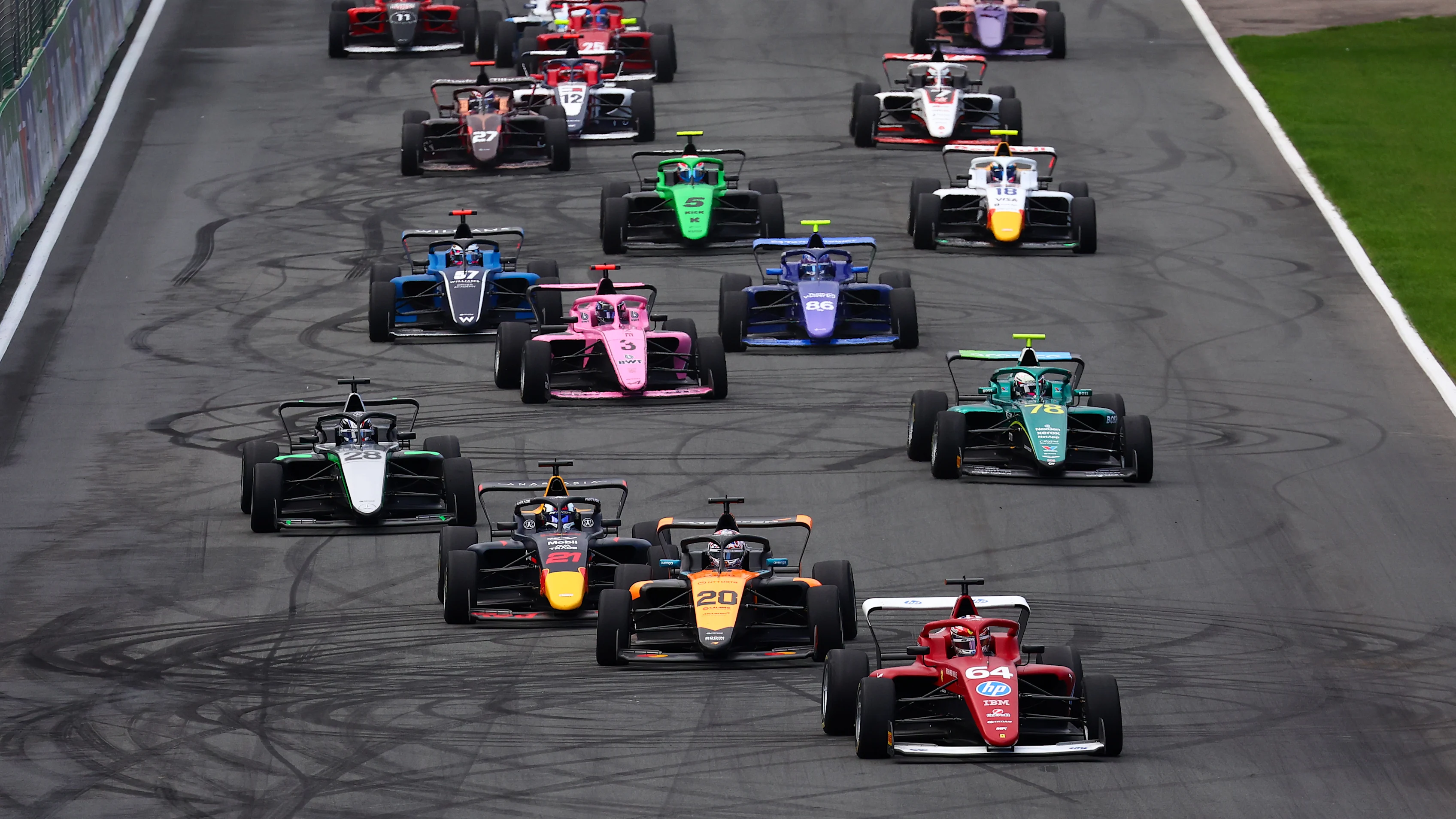 ZANDVOORT, NETHERLANDS - AUGUST 31: Maya Weug of Netherlands and MP Motorsport (64) leads the field