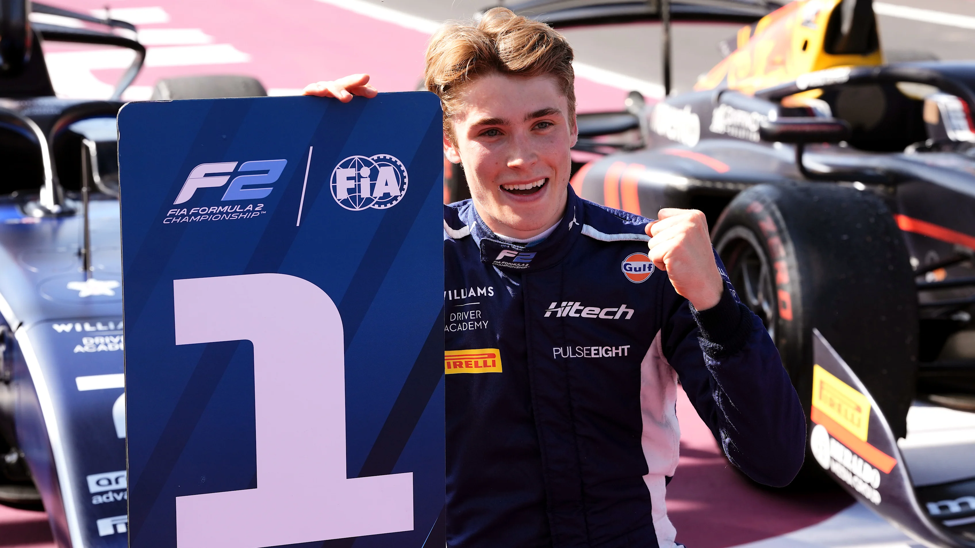 MONZA, ITALY - SEPTEMBER 07: Race winner Luke Browning of Great Britain and Hitech TGR (7)