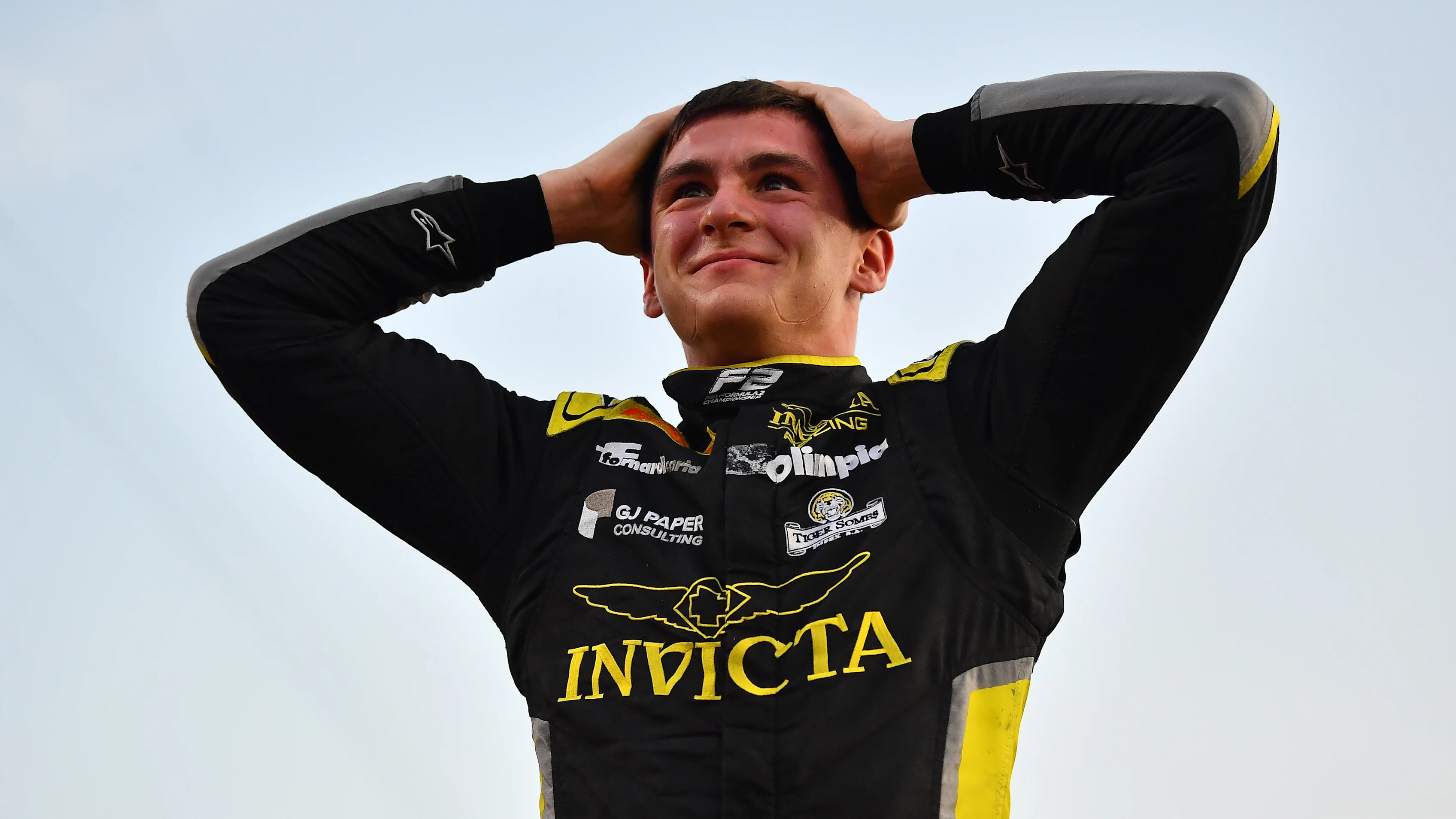 LUSAIL CITY, QATAR - NOVEMBER 30: 2025 F2 Champion Leonardo Fornaroli of Italy and Invicta Racing