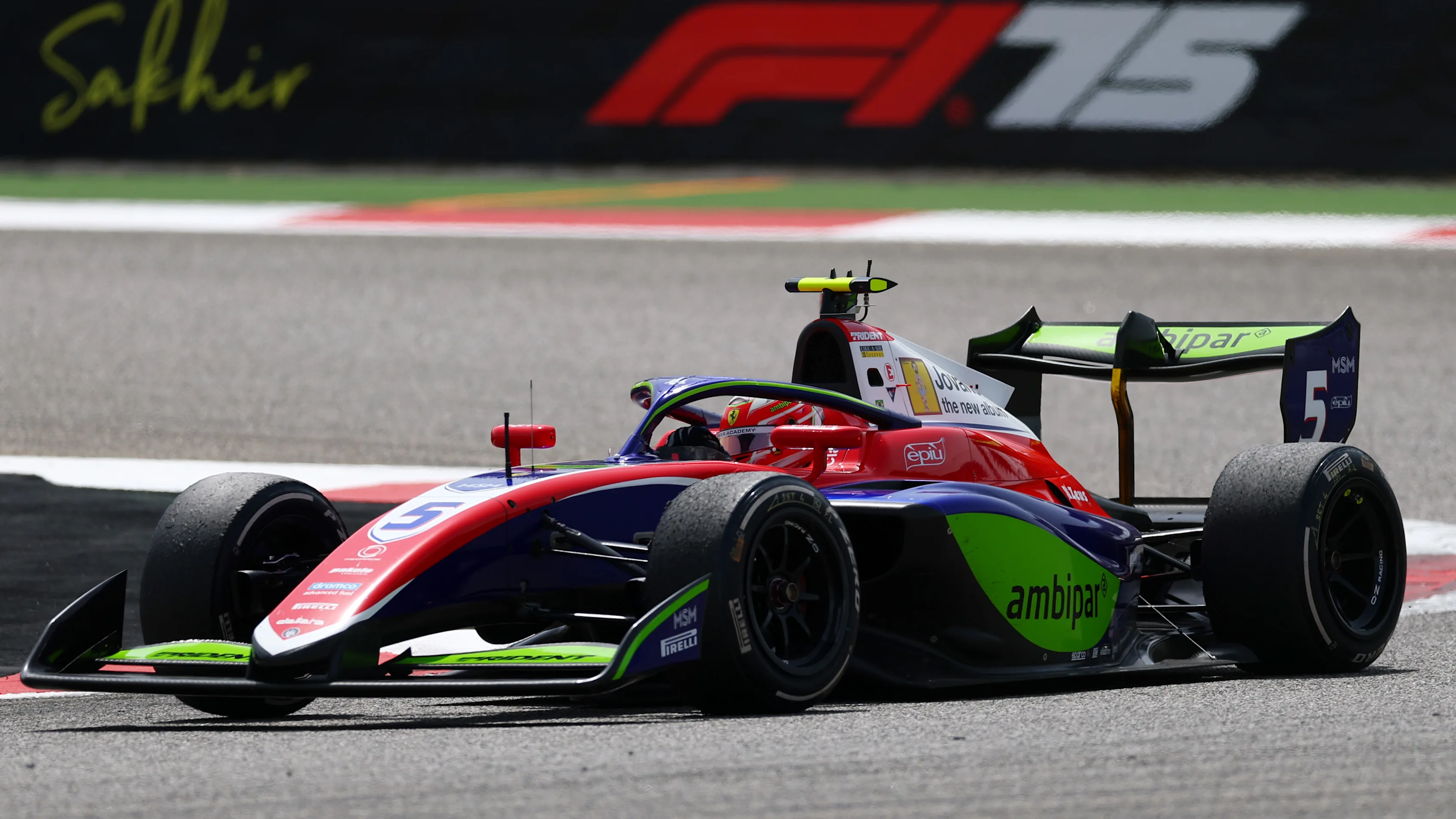 BAHRAIN, BAHRAIN - APRIL 13: Rafael Camara of Brazil and Trident (5) on track during the Round 2