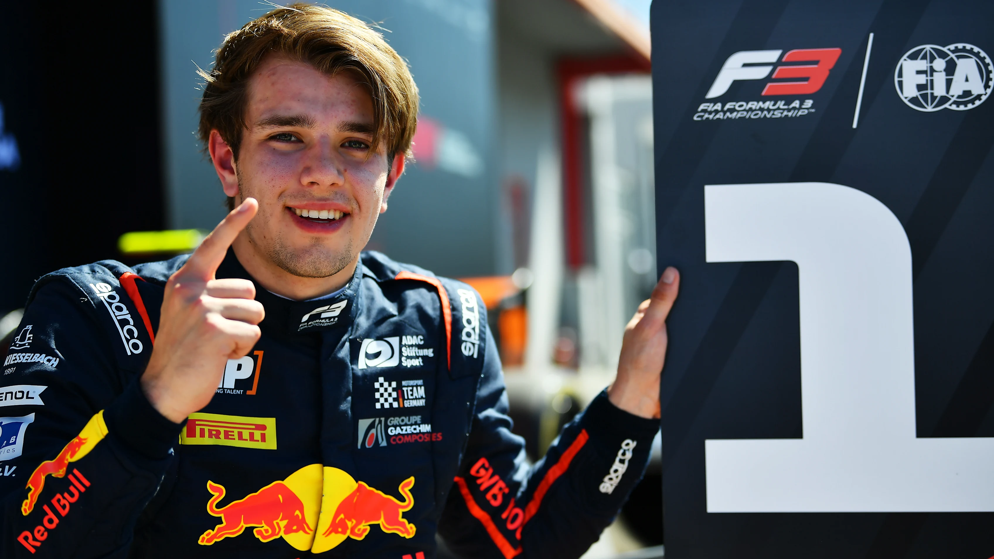 IMOLA, ITALY - MAY 17: Race winner Tim Tramnitz of Germany and MP Motorsport (17) celebrates in