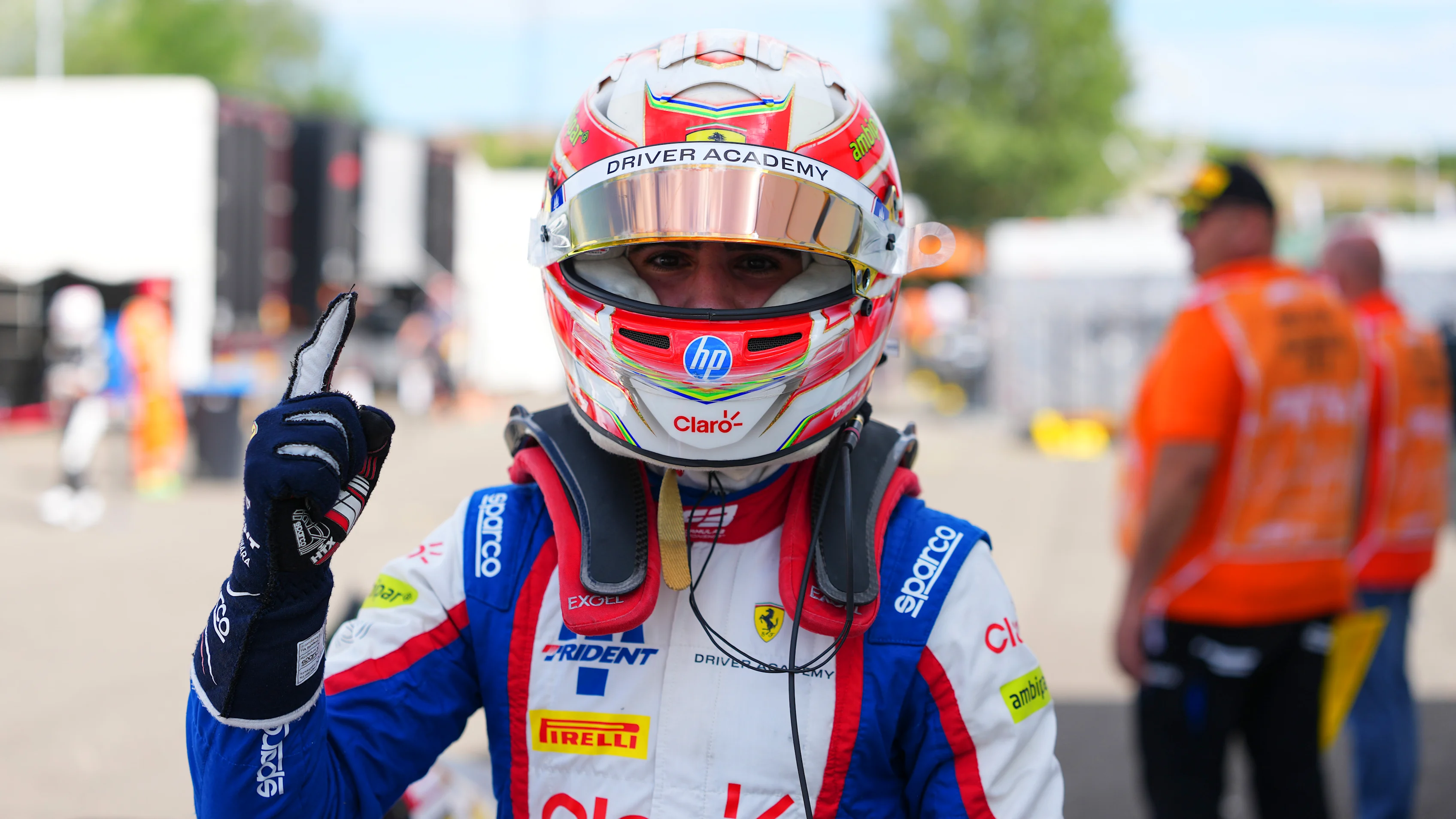 BUDAPEST, HUNGARY - AUGUST 01: Pole position qualifier Rafael Camara of Brazil and Trident (5)