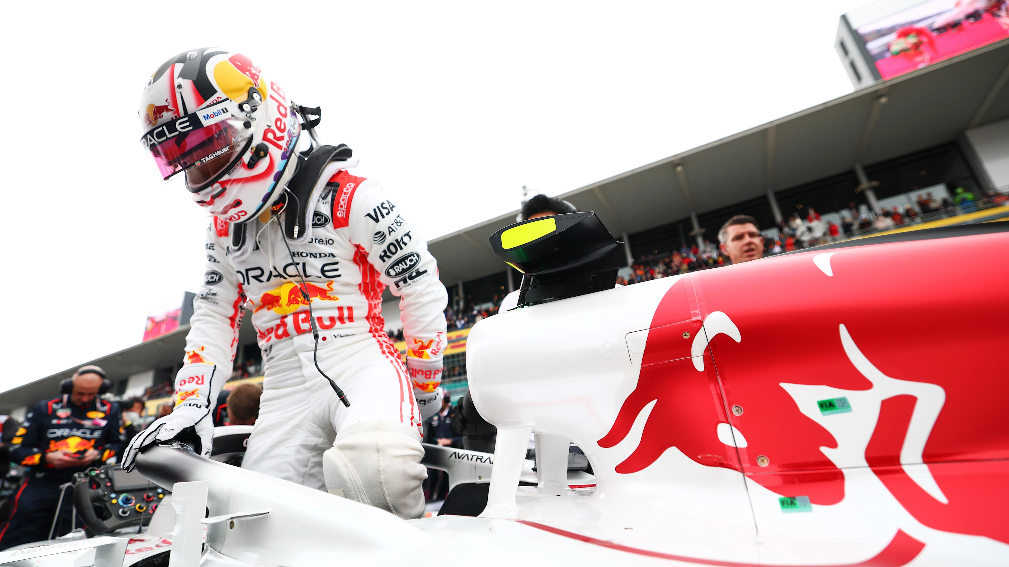 SUZUKA, JAPAN - APRIL 06: Yuki Tsunoda of Japan and Oracle Red Bull Racing prepares to drive on the