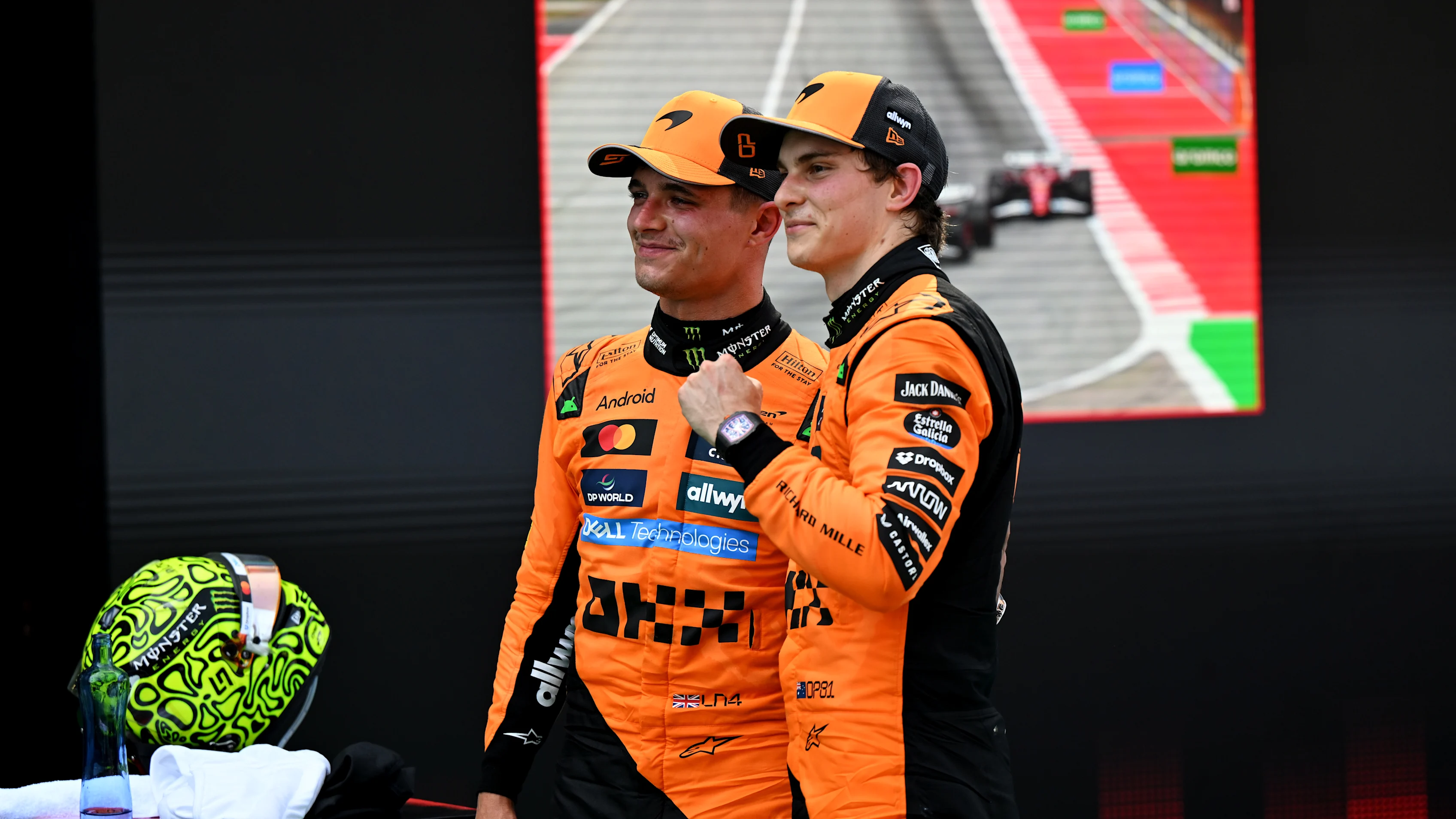 BARCELONA, SPAIN - JUNE 01: Race winner Oscar Piastri of Australia and McLaren and Second placed