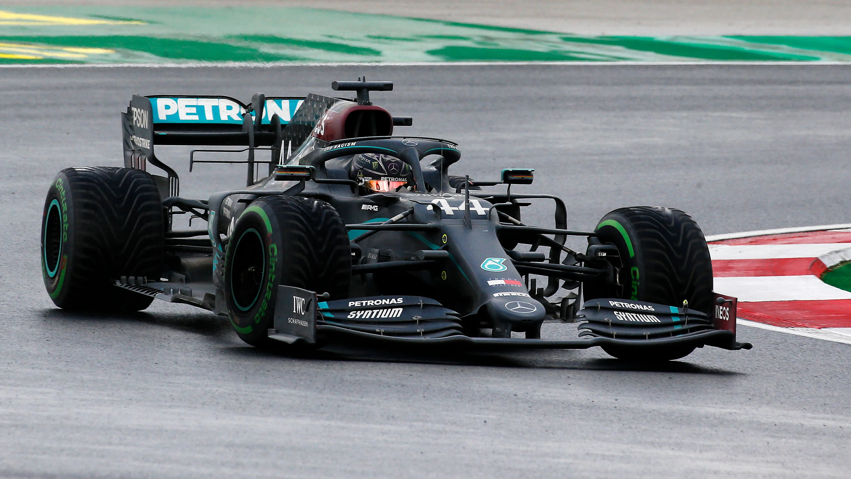 ISTANBUL, TURKEY - NOVEMBER 15: Lewis Hamilton of Great Britain driving the (44) Mercedes AMG