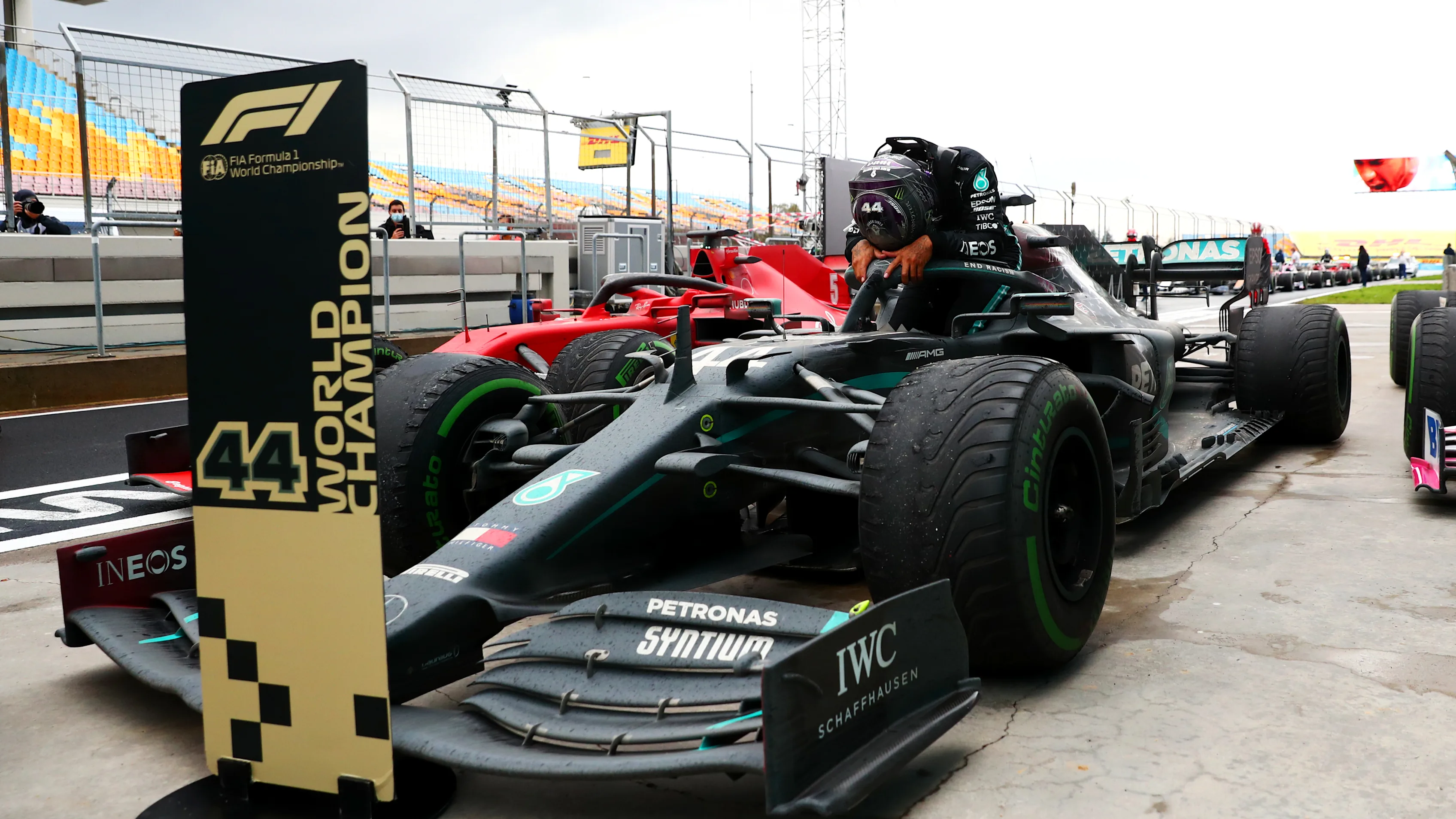 ISTANBUL, TURKEY - NOVEMBER 15: Race winner Lewis Hamilton of Great Britain and Mercedes GP