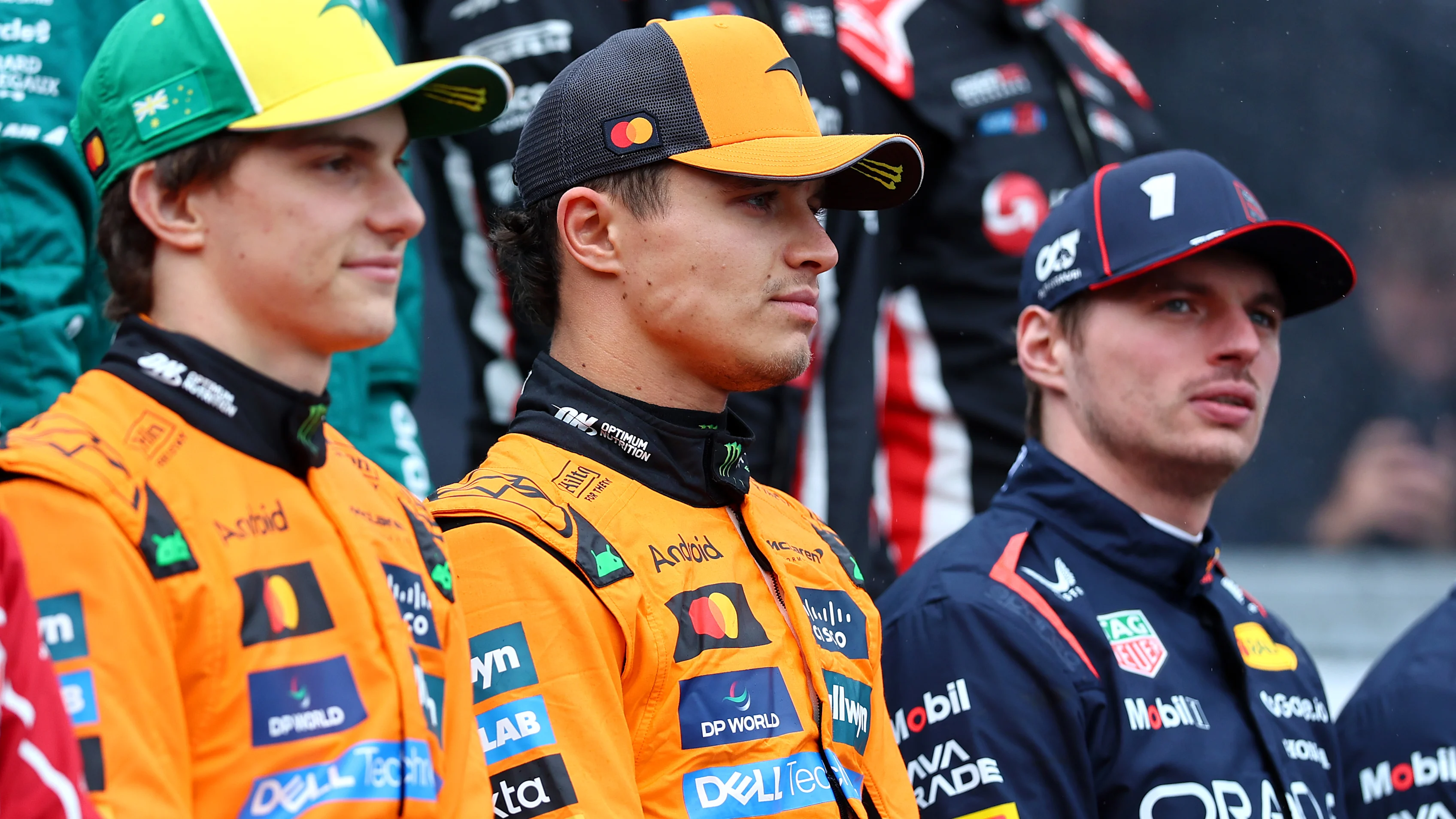 MELBOURNE, AUSTRALIA - MARCH 16: Oscar Piastri of Australia and McLaren Lando Norris of Great