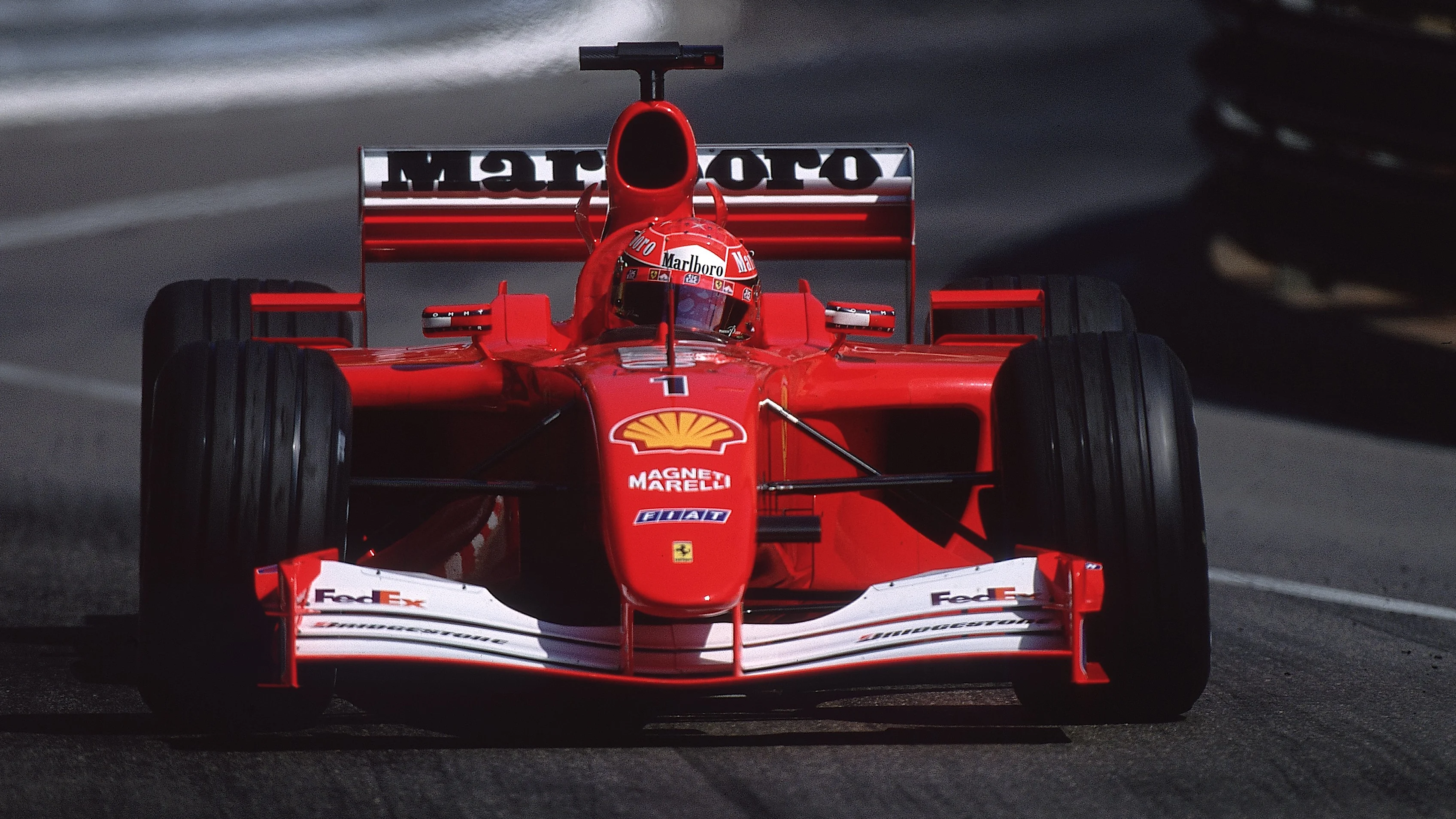 27 May 2001:  Ferrari driver Michael Schumacher in action during the Formula One Monaco Grand Prix