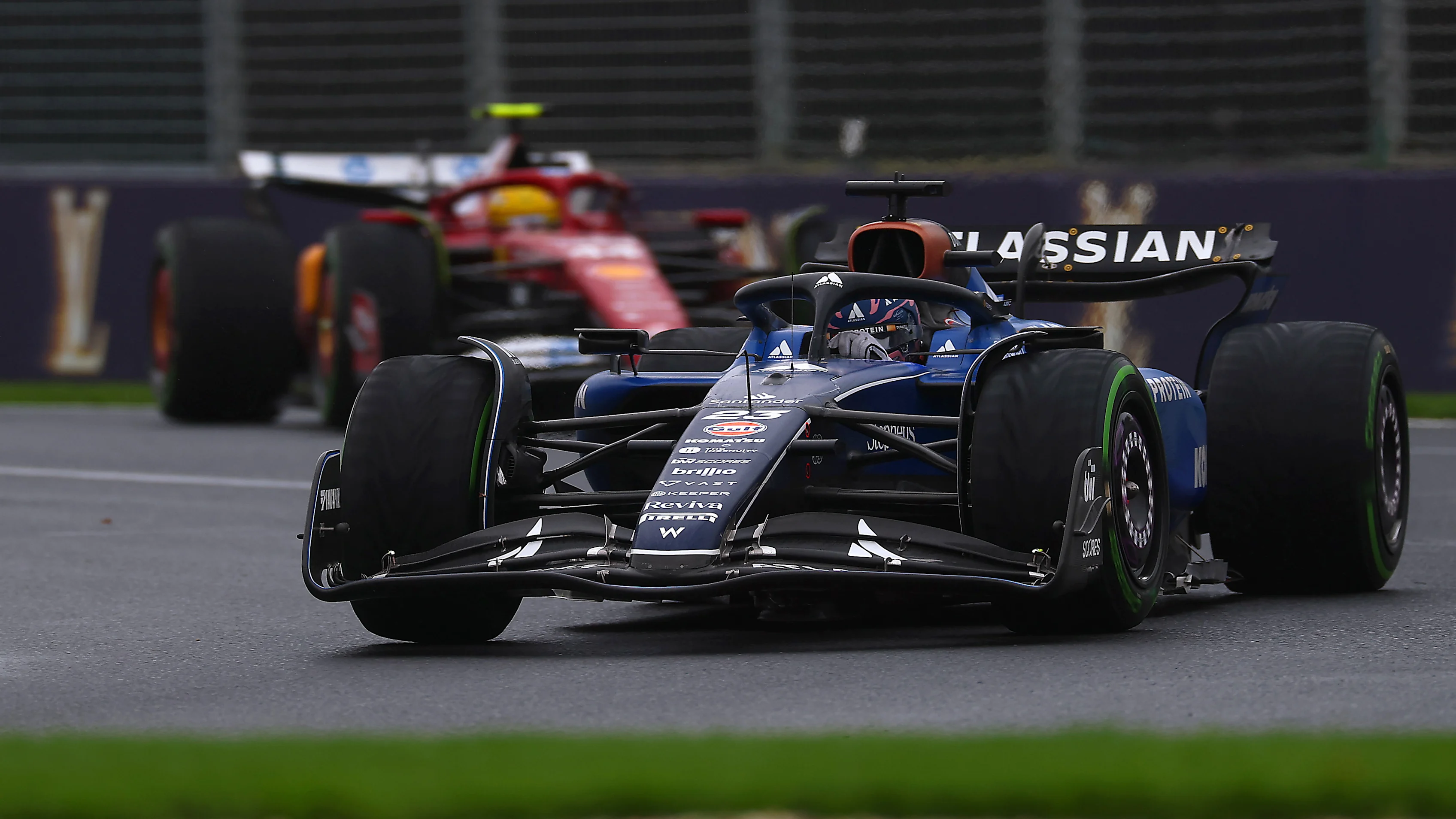 MELBOURNE, AUSTRALIA - MARCH 16: Alexander Albon of Thailand driving the (23) Williams FW47