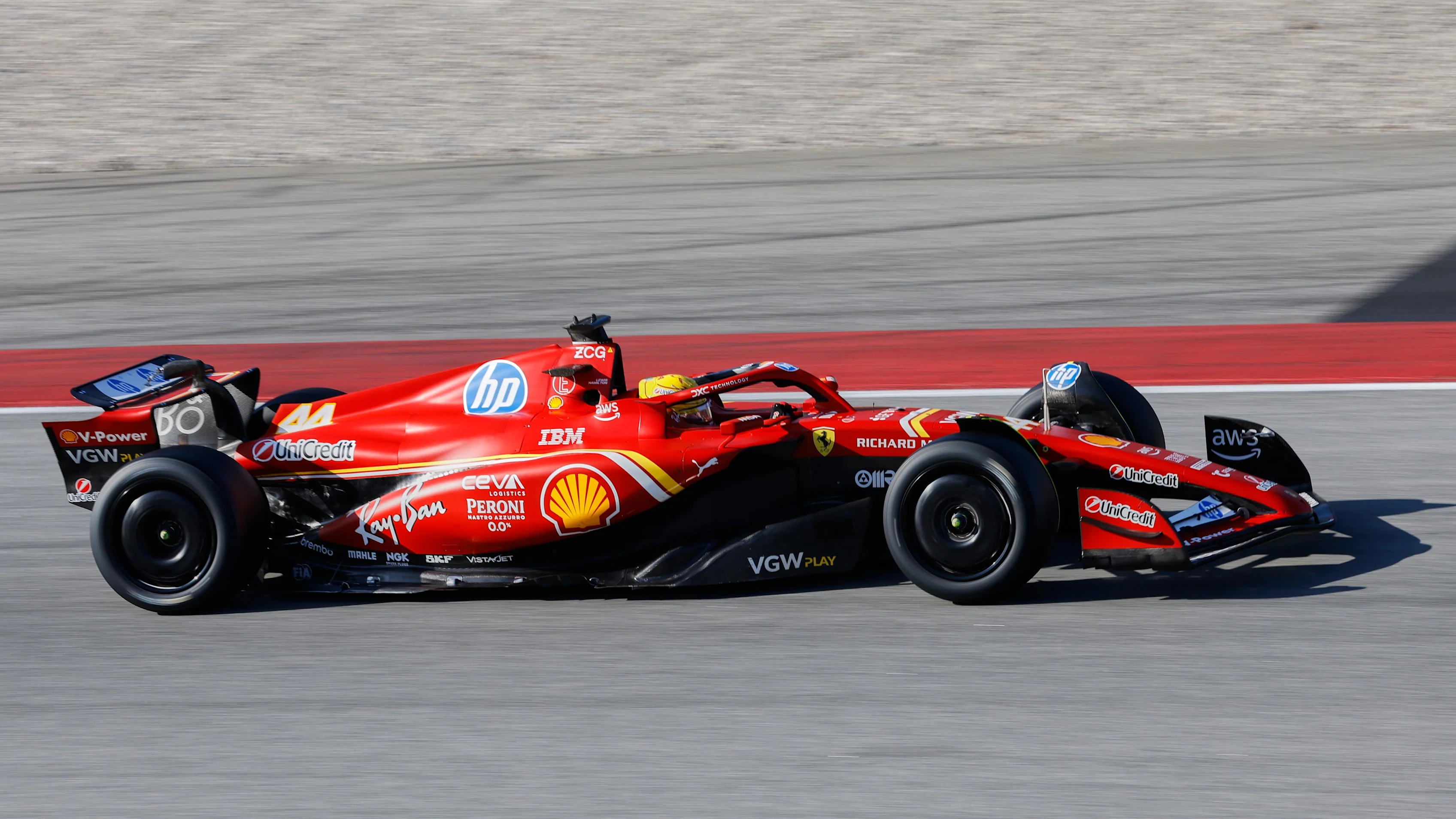 Hamilton had already driven for Ferrari in Barcelona and at their Fiorano test track