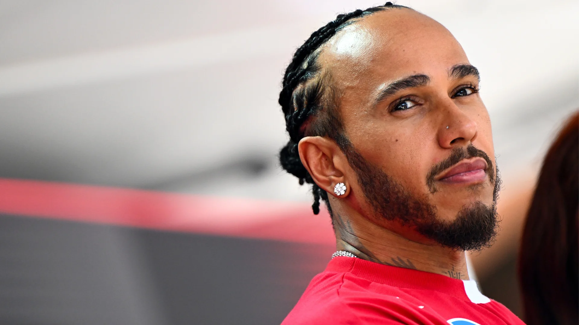 MONTE-CARLO, MONACO - MAY 22: Lewis Hamilton of Great Britain and Scuderia Ferrari talks to the