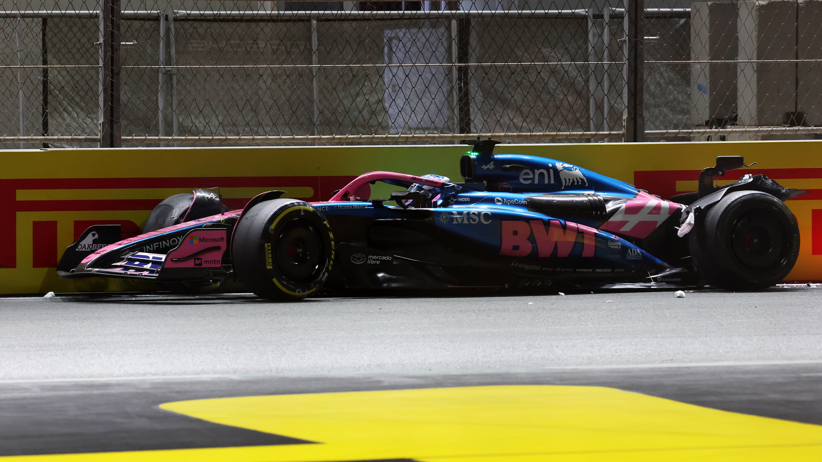 JEDDAH, SAUDI ARABIA - APRIL 20: Pierre Gasly of France driving the (10) Alpine F1 A525 Renault