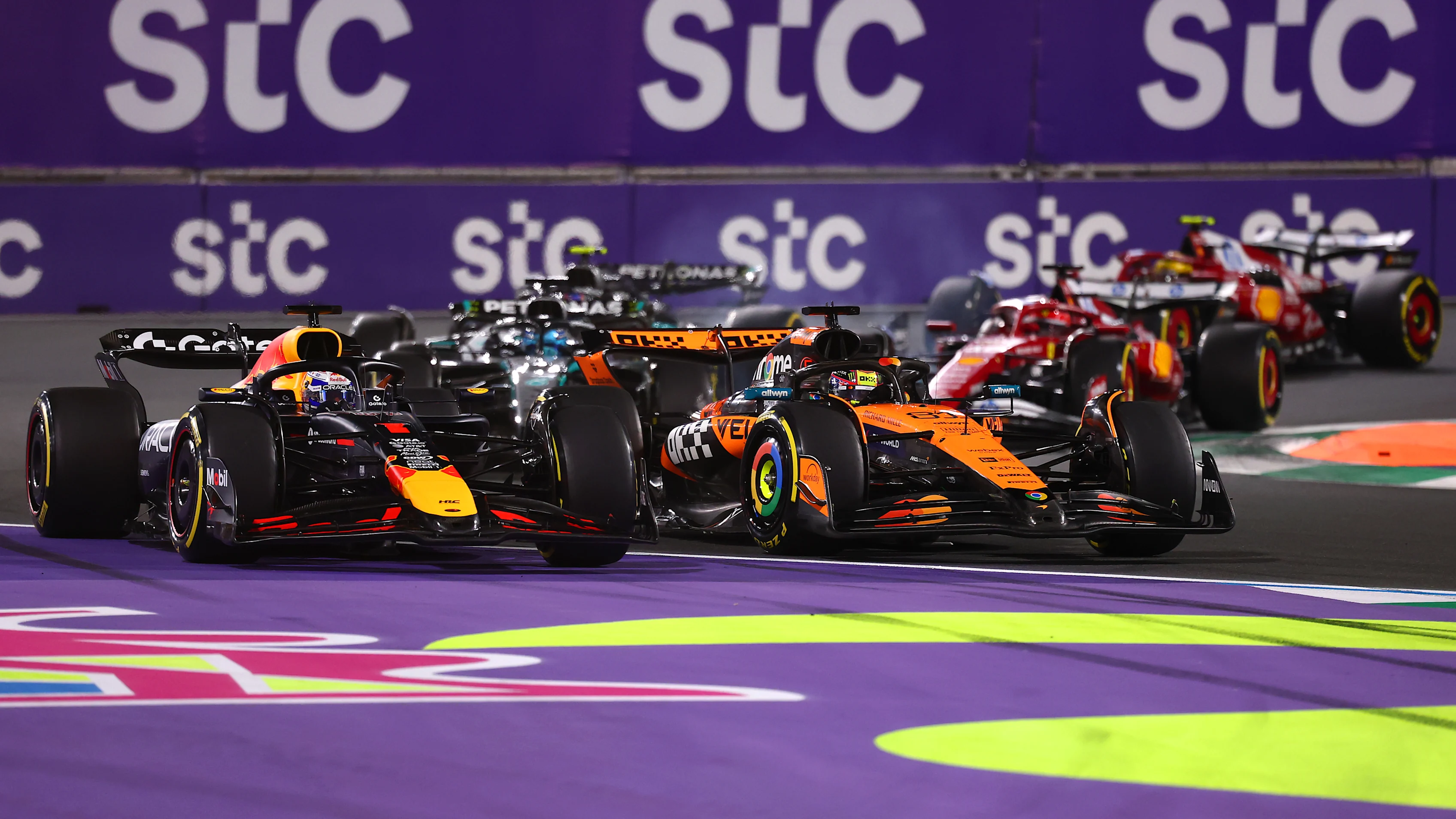JEDDAH, SAUDI ARABIA - APRIL 20: Oscar Piastri of Australia driving the (81) McLaren MCL39 Mercedes