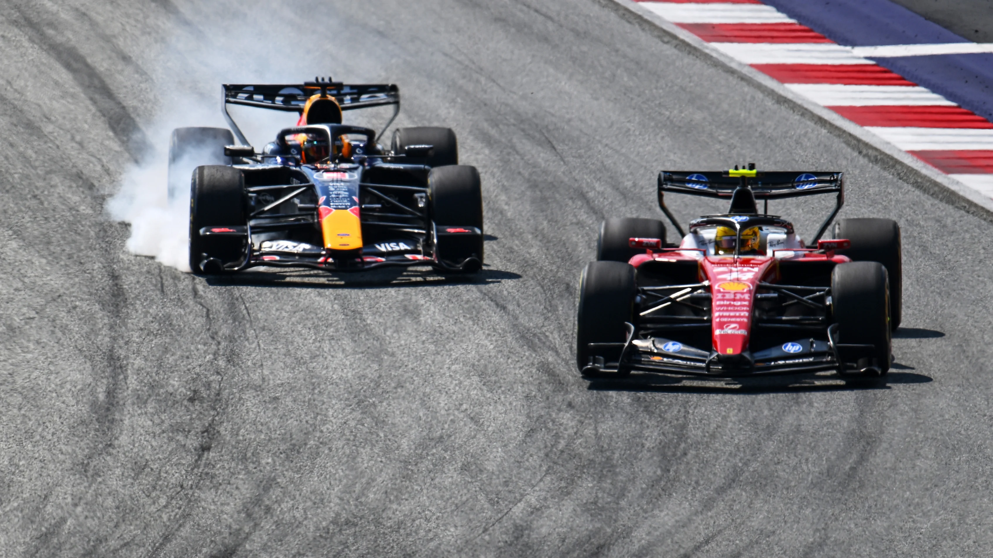 SPIELBERG, AUSTRIA - JUNE 28: Lewis Hamilton of Great Britain driving the (44) Scuderia Ferrari