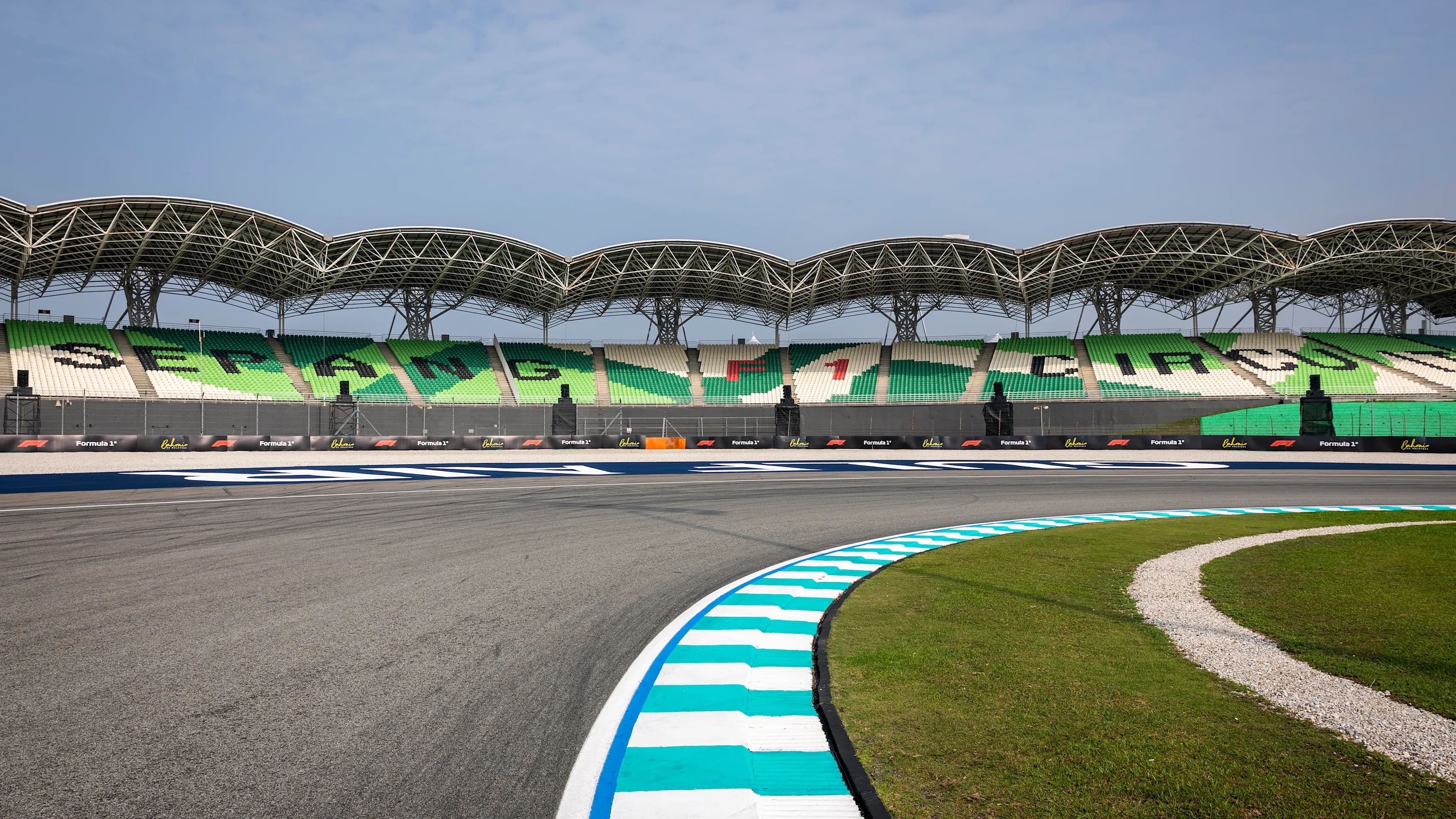 KUALA LUMPUR, MALAYSIA - OCTOBER 01: A general view of the circuit during previews ahead of the F1