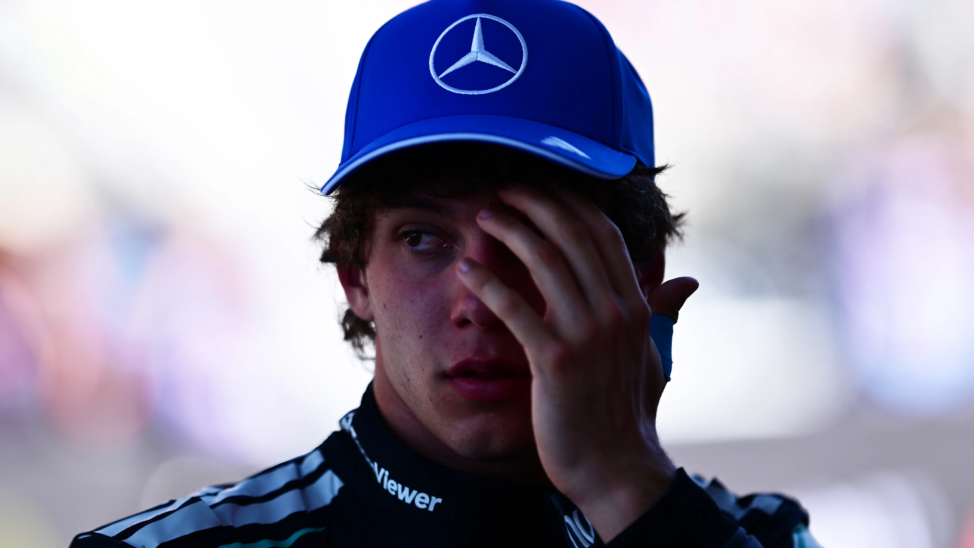 BARCELONA, SPAIN - JUNE 13: Andrea Kimi Antonelli of Italy and Mercedes AMG Petronas F1 Team looks