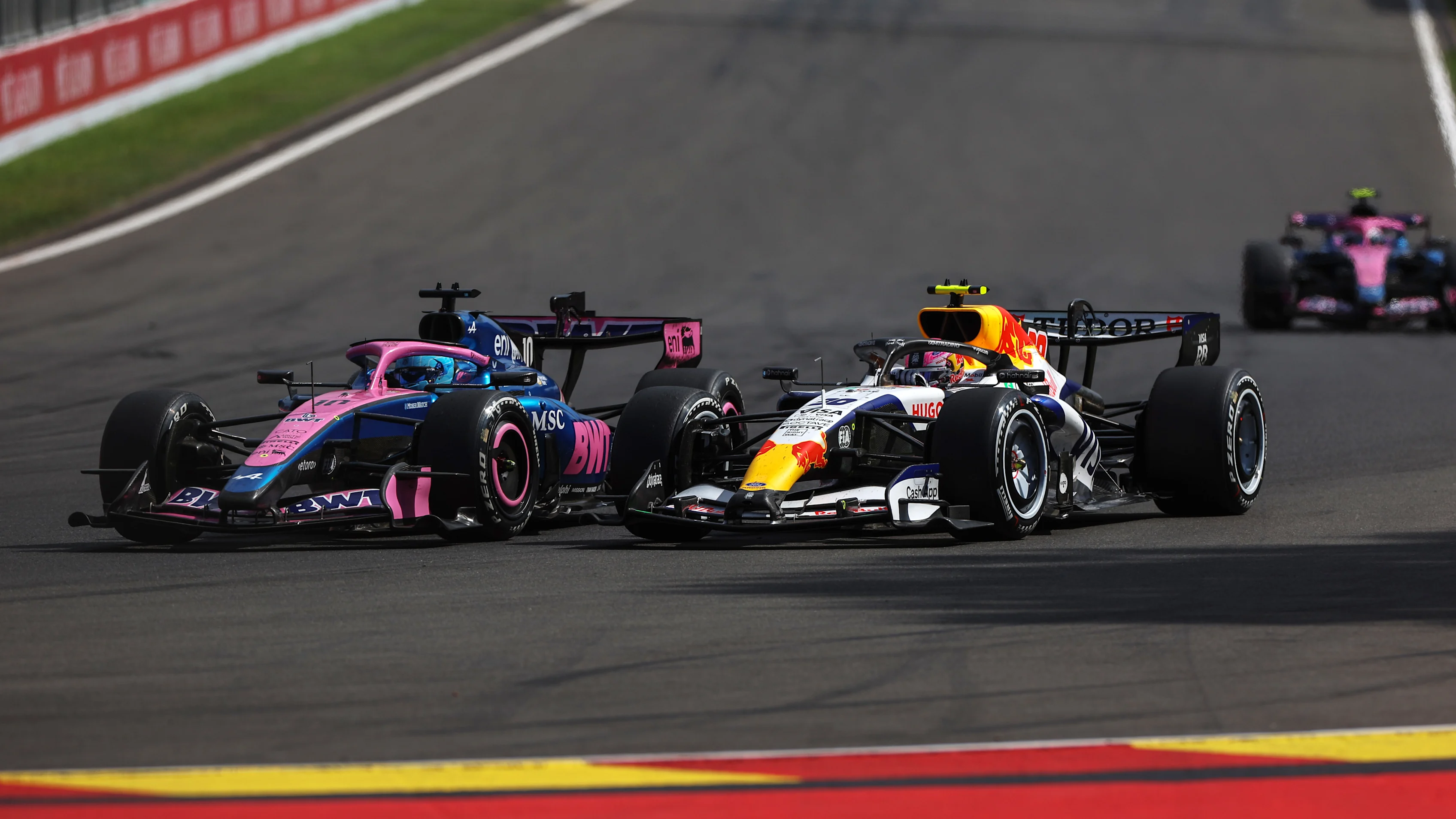 SPA, BELGIUM - JULY 19: Pierre Gasly of France driving the (10) Alpine F1 A526 Mercedes and Liam