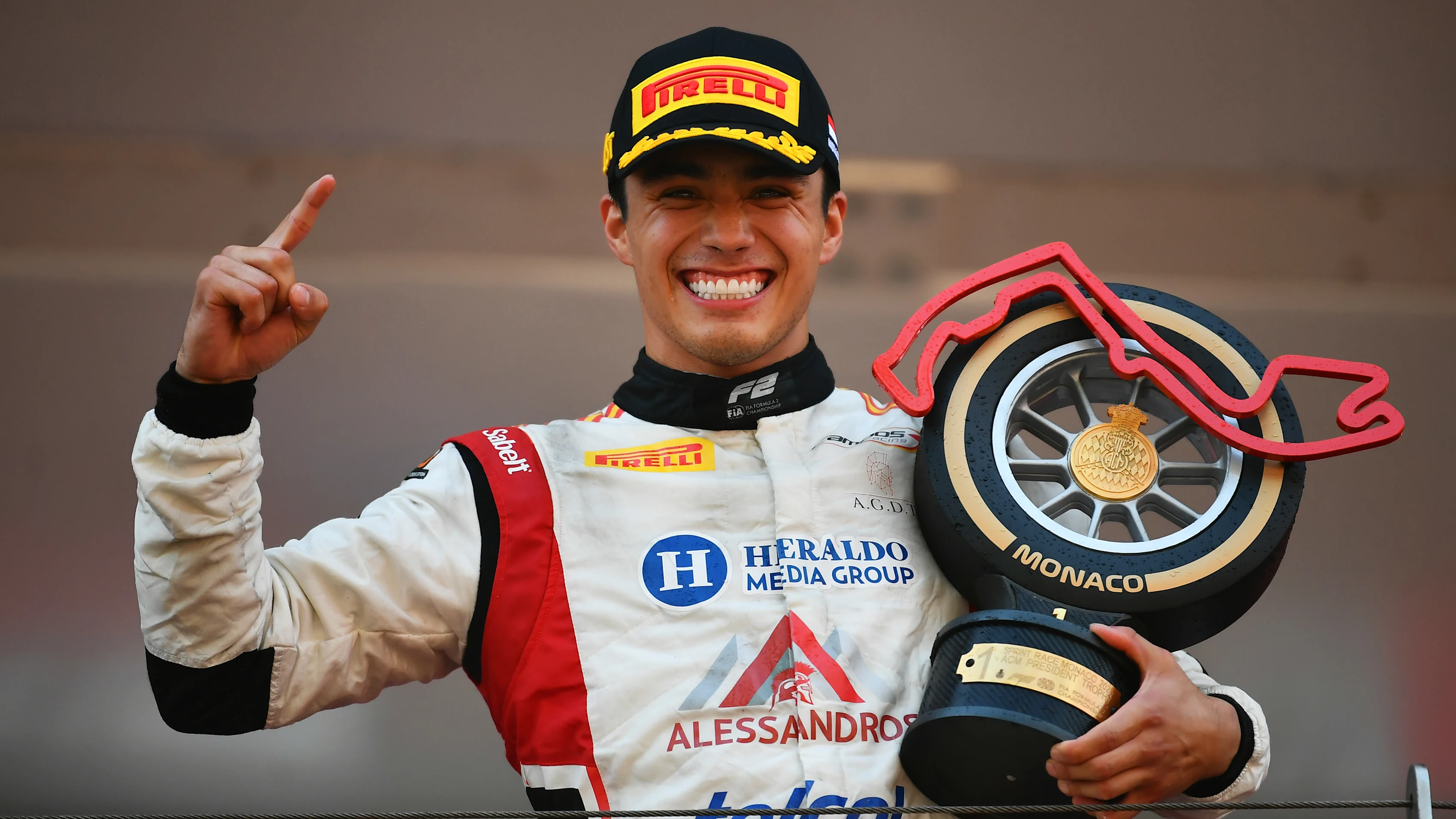 MONTE-CARLO, MONACO - JUNE 06: Race winner Noel Leon of Mexico and Campos Racing (5) celebrates on