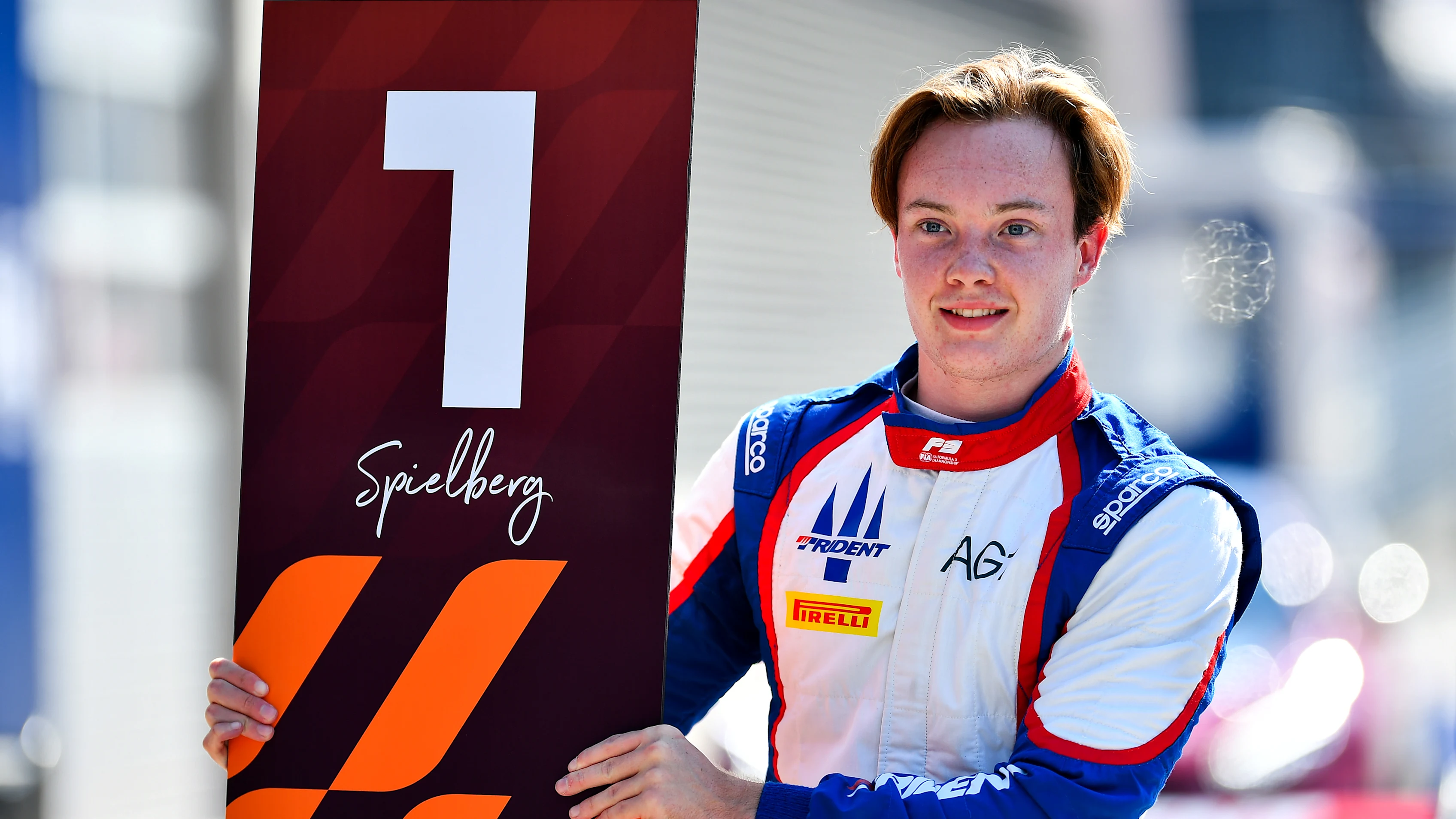 SPIELBERG, AUSTRIA - JUNE 28: Race winner Noah Stromsted of Denmark and TRIDENT (4) celebrates in