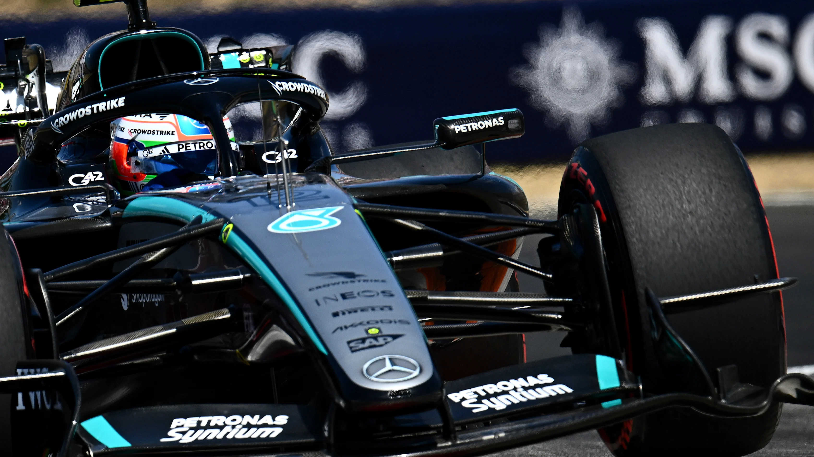 BUDAPEST, HUNGARY - JULY 25: Andrea Kimi Antonelli of Italy driving the (12) Mercedes AMG Petronas