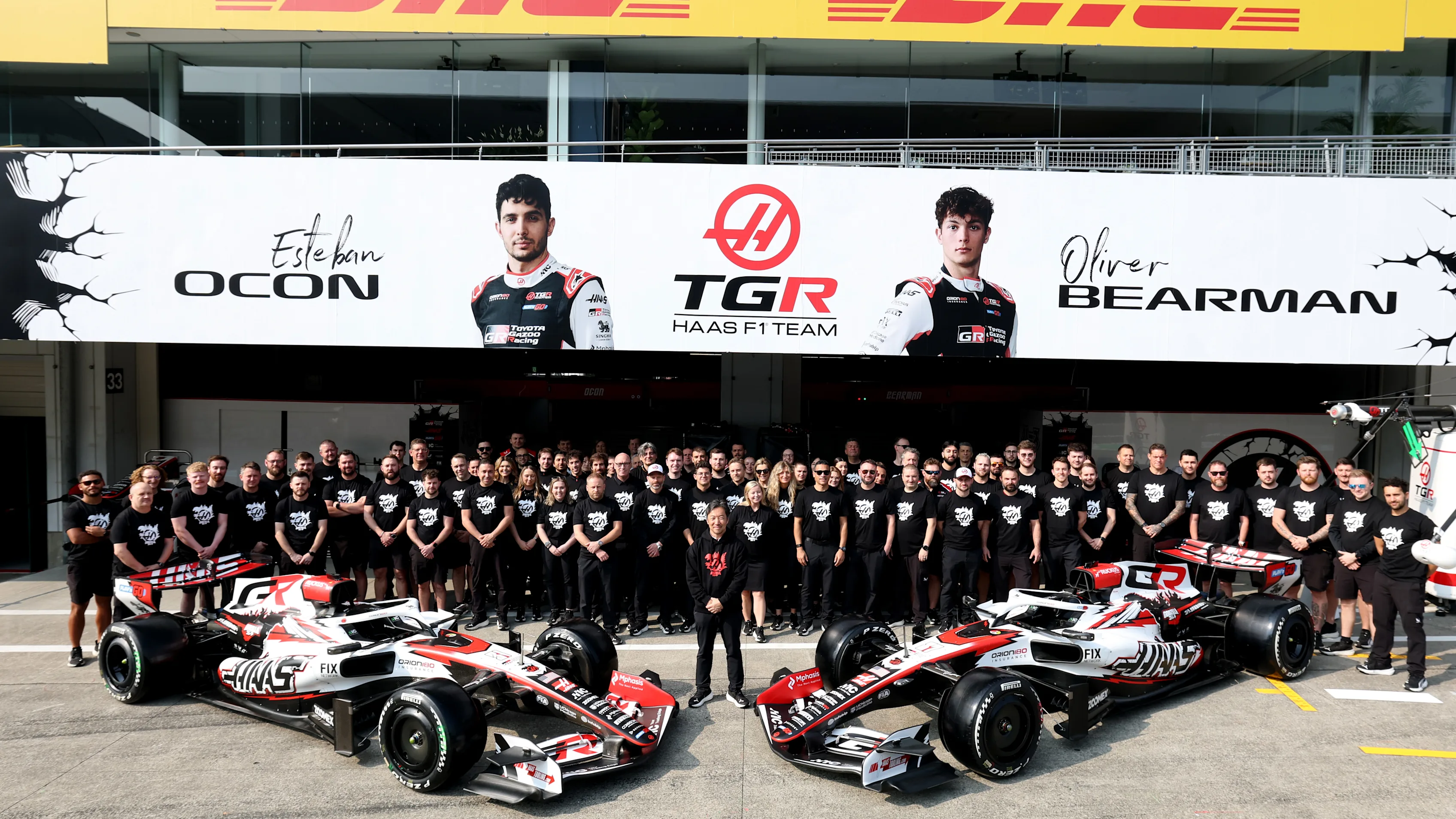 SUZUKA, JAPAN - MARCH 29: Ayao Komatsu, Team Principal of Haas F1 and the Haas F1 team prior to the