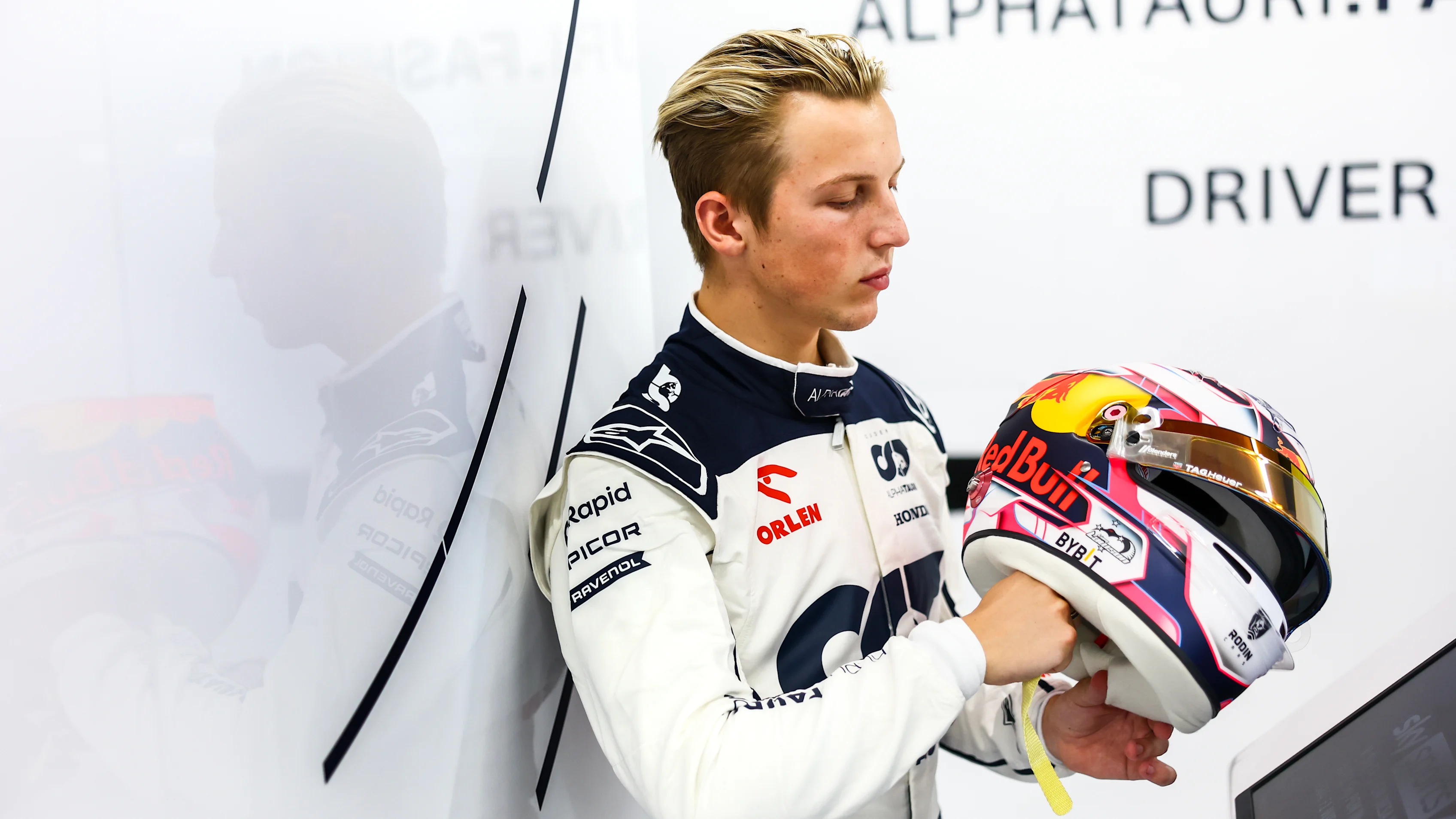 ZANDVOORT, NETHERLANDS - AUGUST 25: Liam Lawson of New Zealand and Scuderia AlphaTauri looks on in
