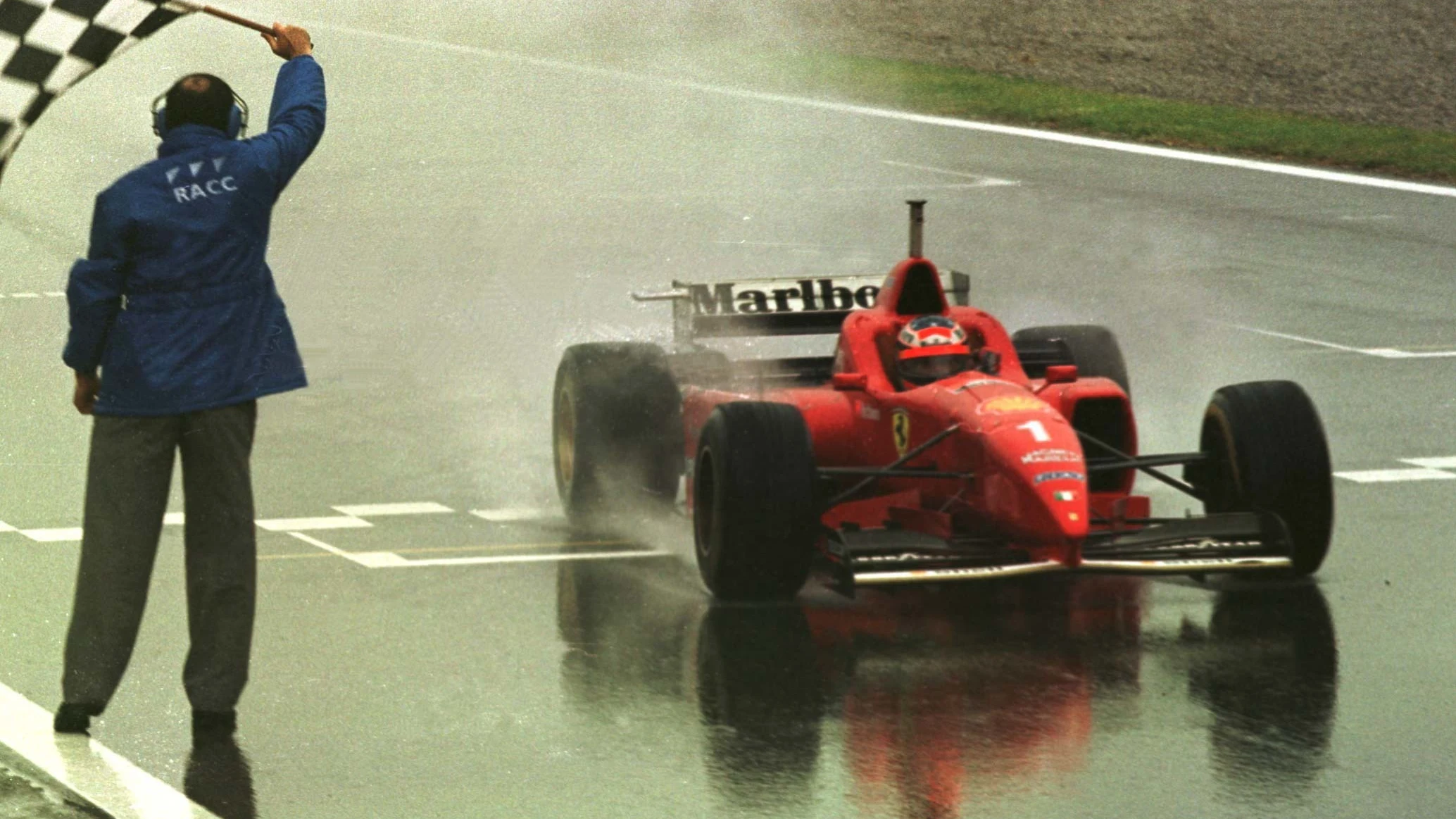 1996 Spanish Grand Prix. Catalunya, Barcelona, Spain. 31/5-2/6 1996. Michael Schumacher (Ferrari