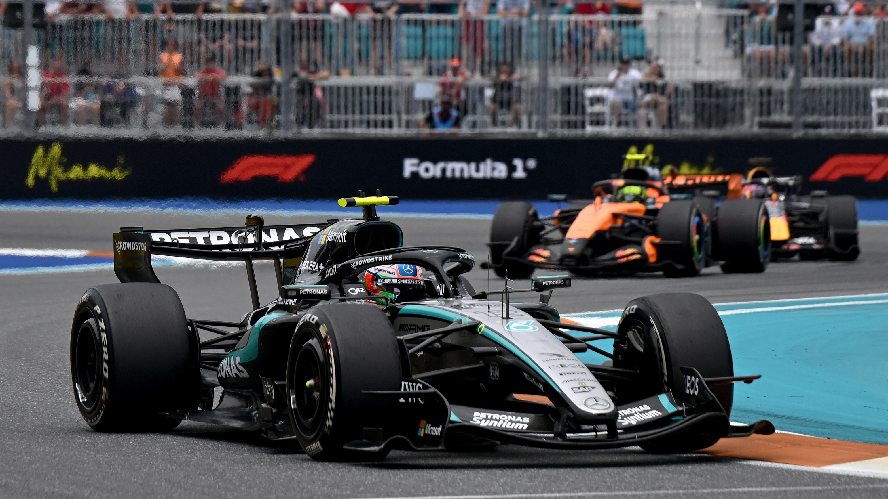 MIAMI, FLORIDA - MAY 03: Andrea Kimi Antonelli of Italy driving the (12) Mercedes AMG Petronas F1